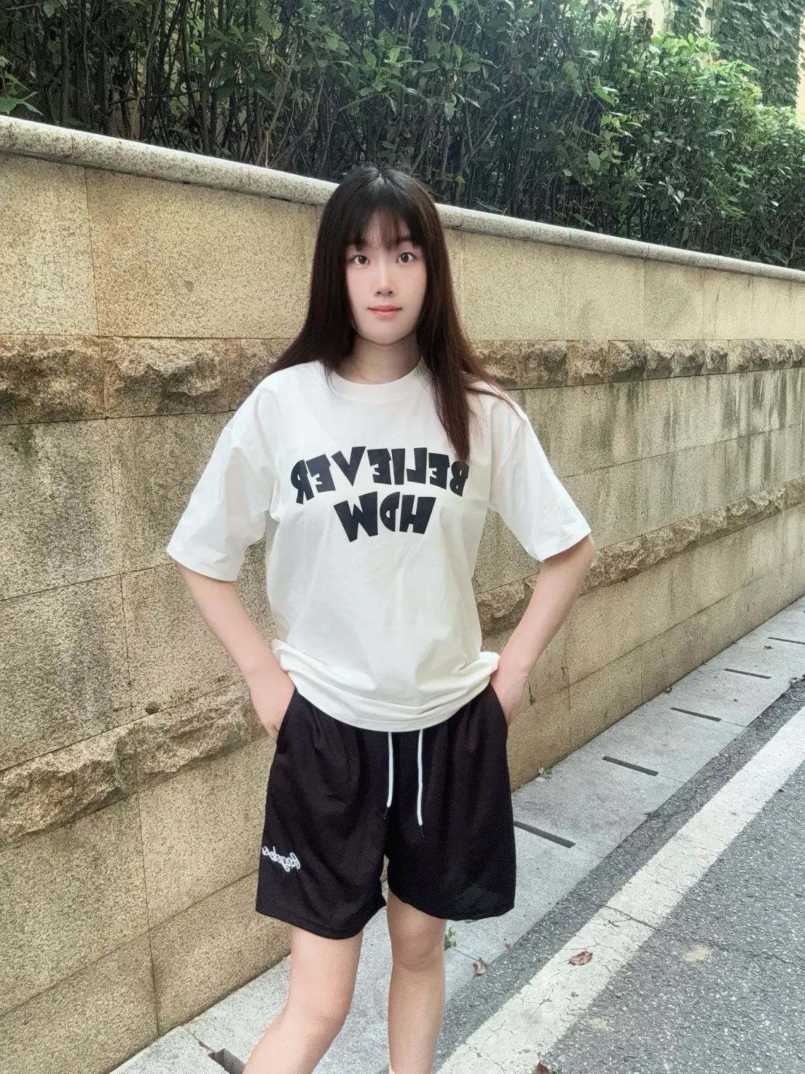 XDFM美式字母刺绣小标纯色运动训练速干四分裤单层篮球网眼短裤