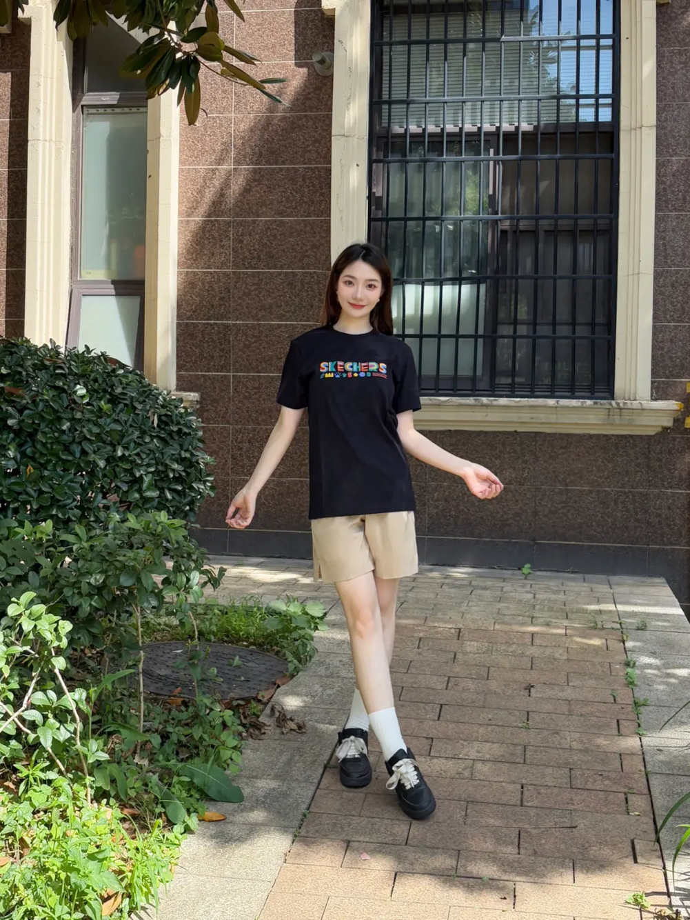 STNP美式环字母创意图案透气户外跑步健身训练四分裤运动休闲短裤