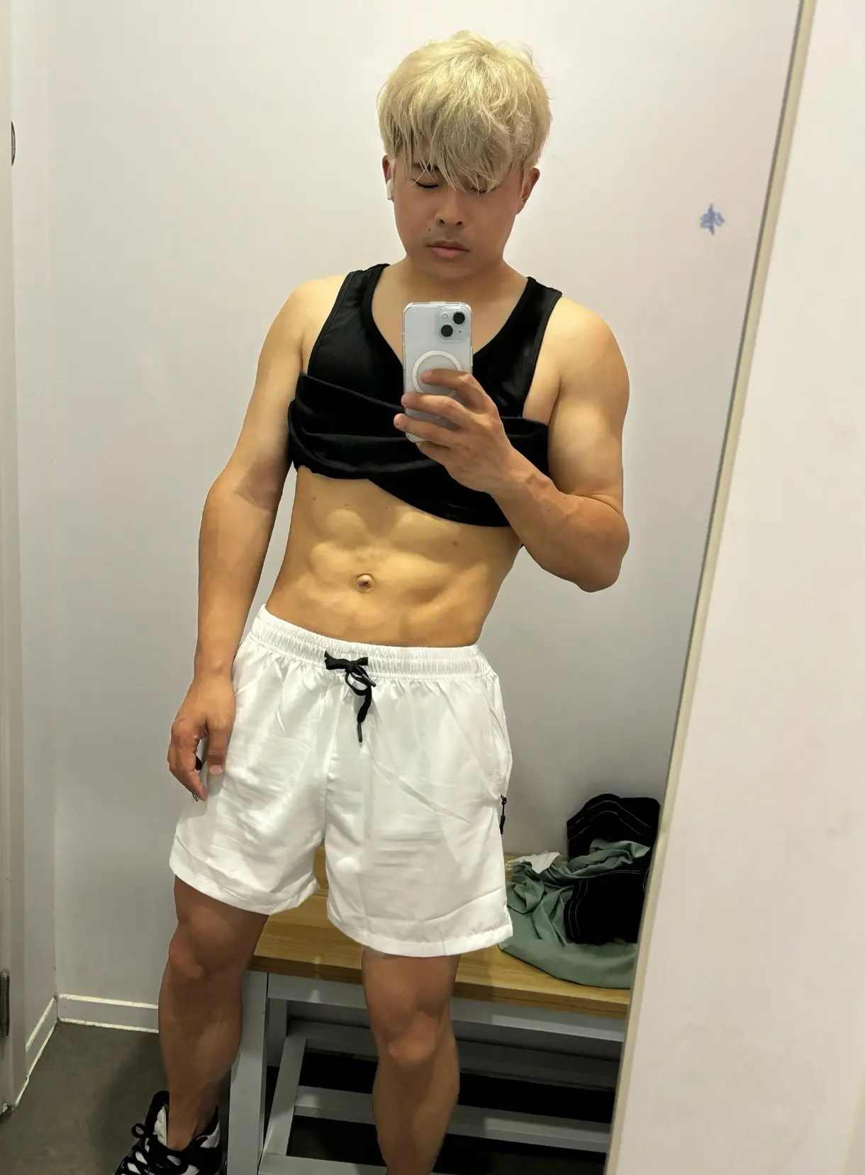 STNP潮牌速干训练跑步休闲透气宽松运动纯色三分裤篮球沙滩裤短裤