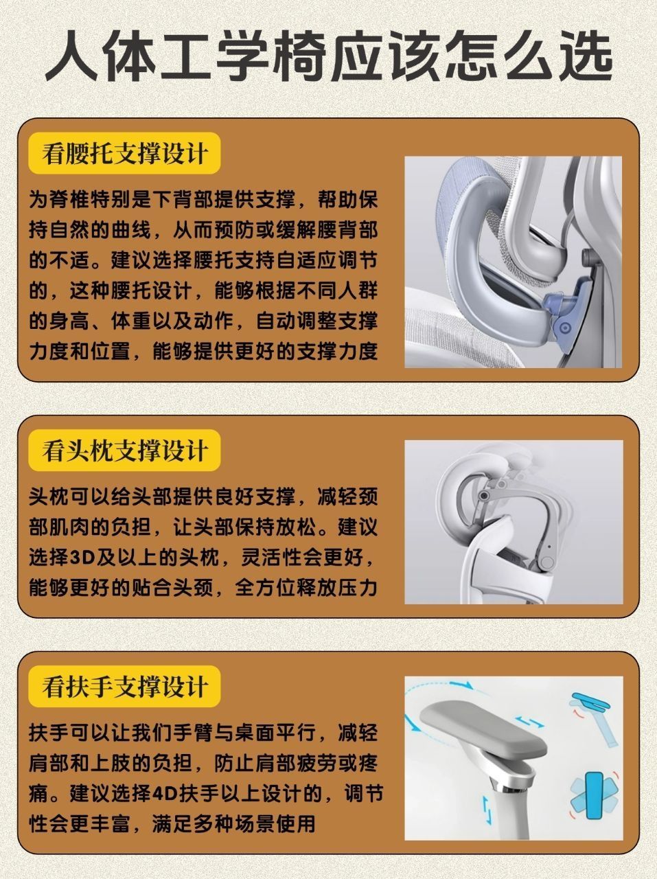 新手选人体工学椅记得看准这6点挑选攻略❗