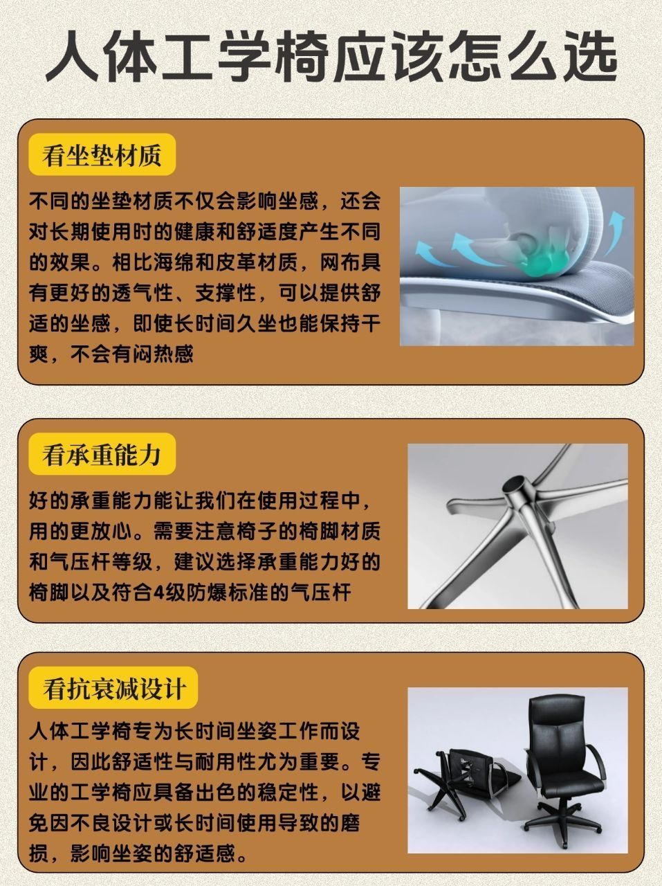 新手选人体工学椅记得看准这6点挑选攻略❗
