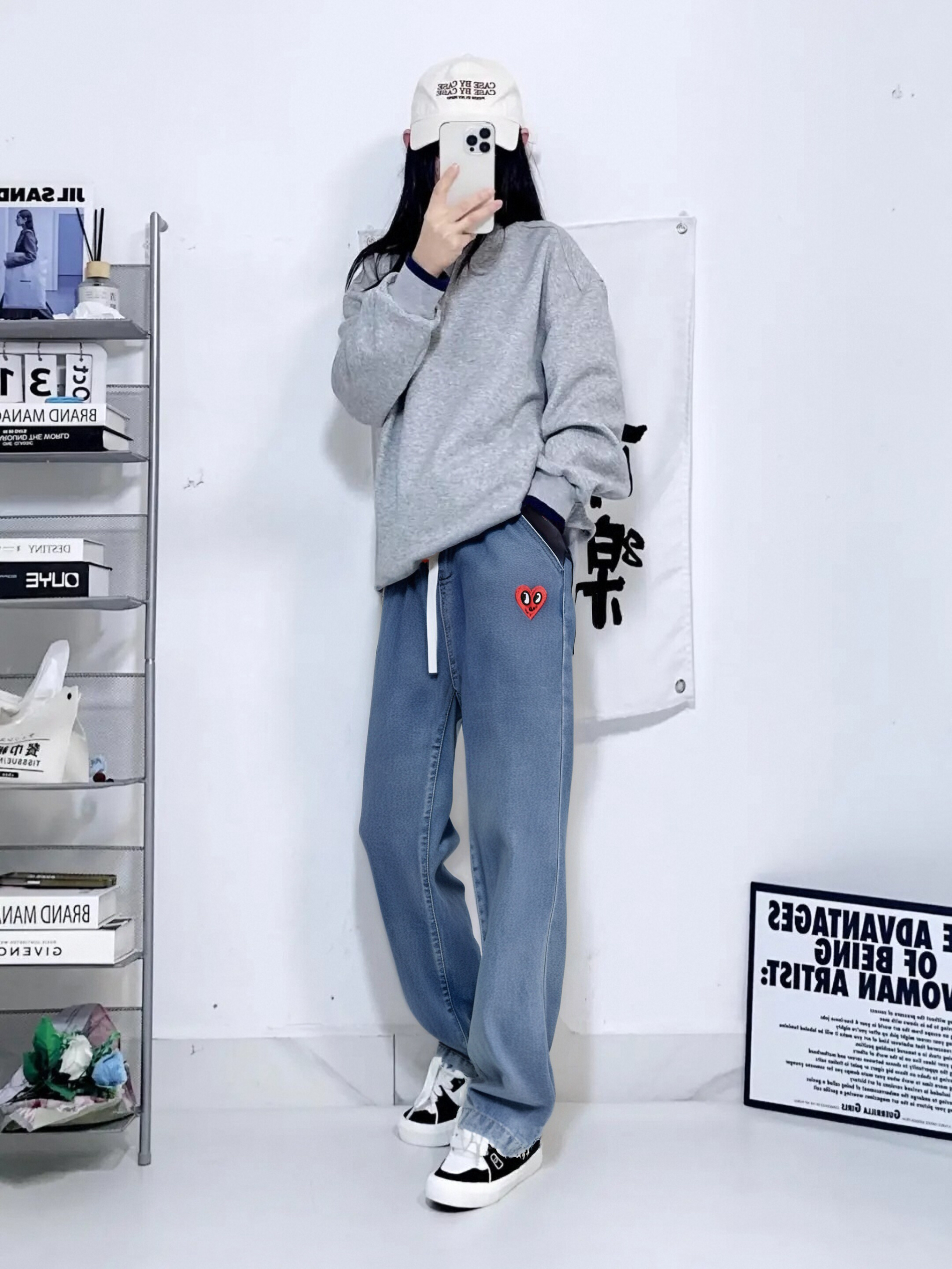 👖梨形身材救星！这条直筒松紧腰牛仔裤显瘦显腿长一绝～