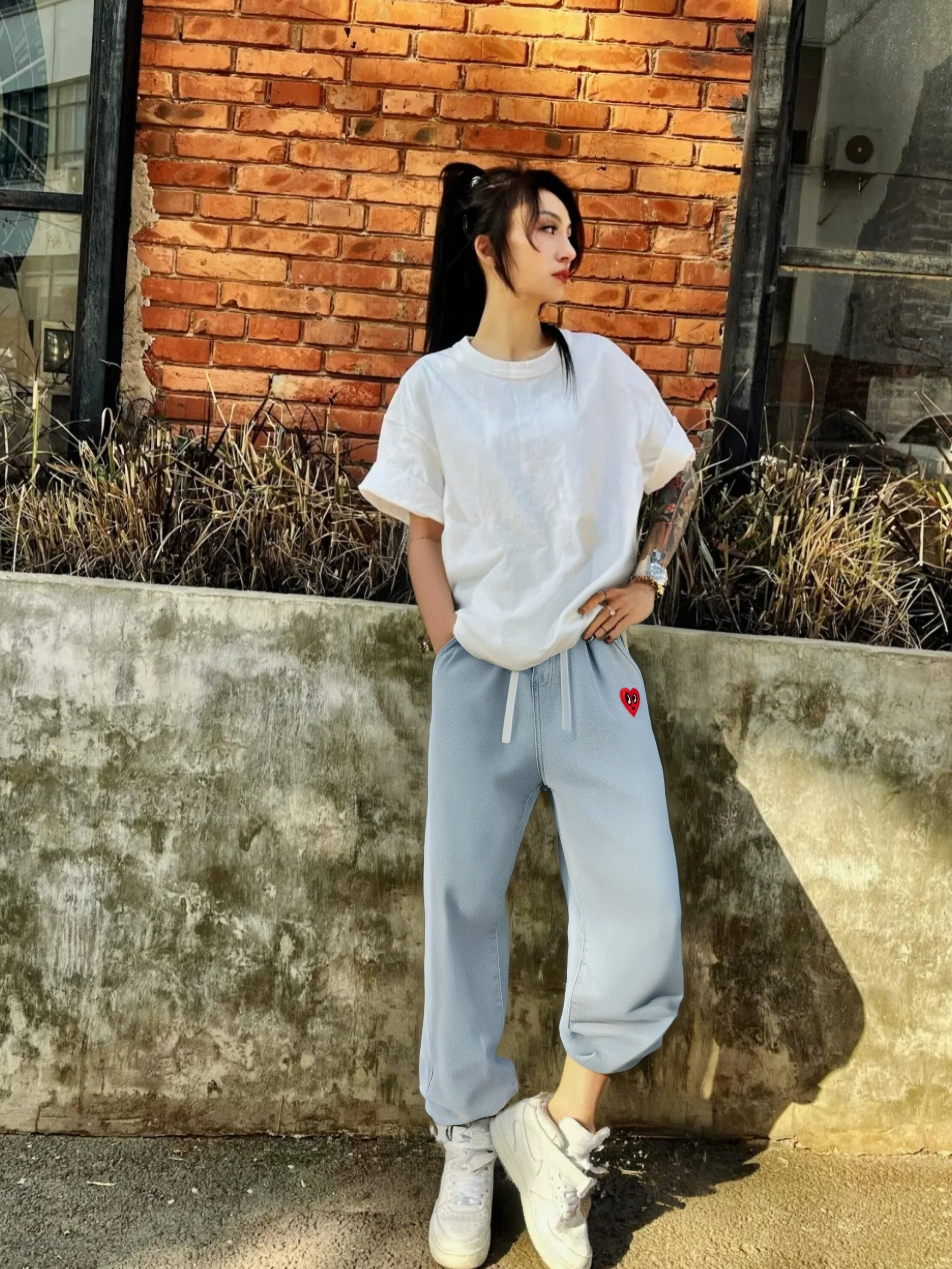 👟小个子显高神器！这条直筒松紧腰牛仔裤绝了～