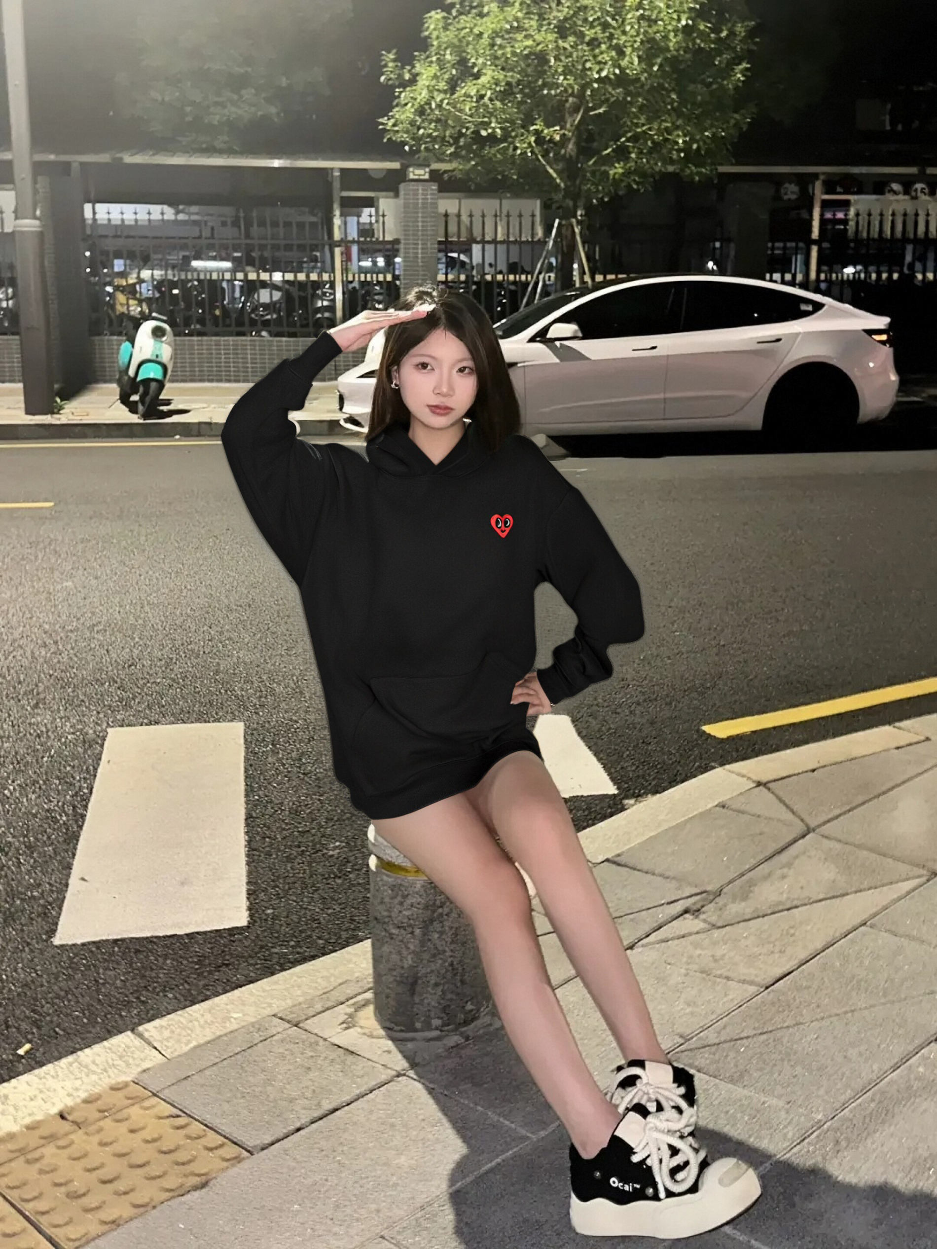🧥百搭王者！查尔斯桃心连帽卫衣前后都好穿到想囤
