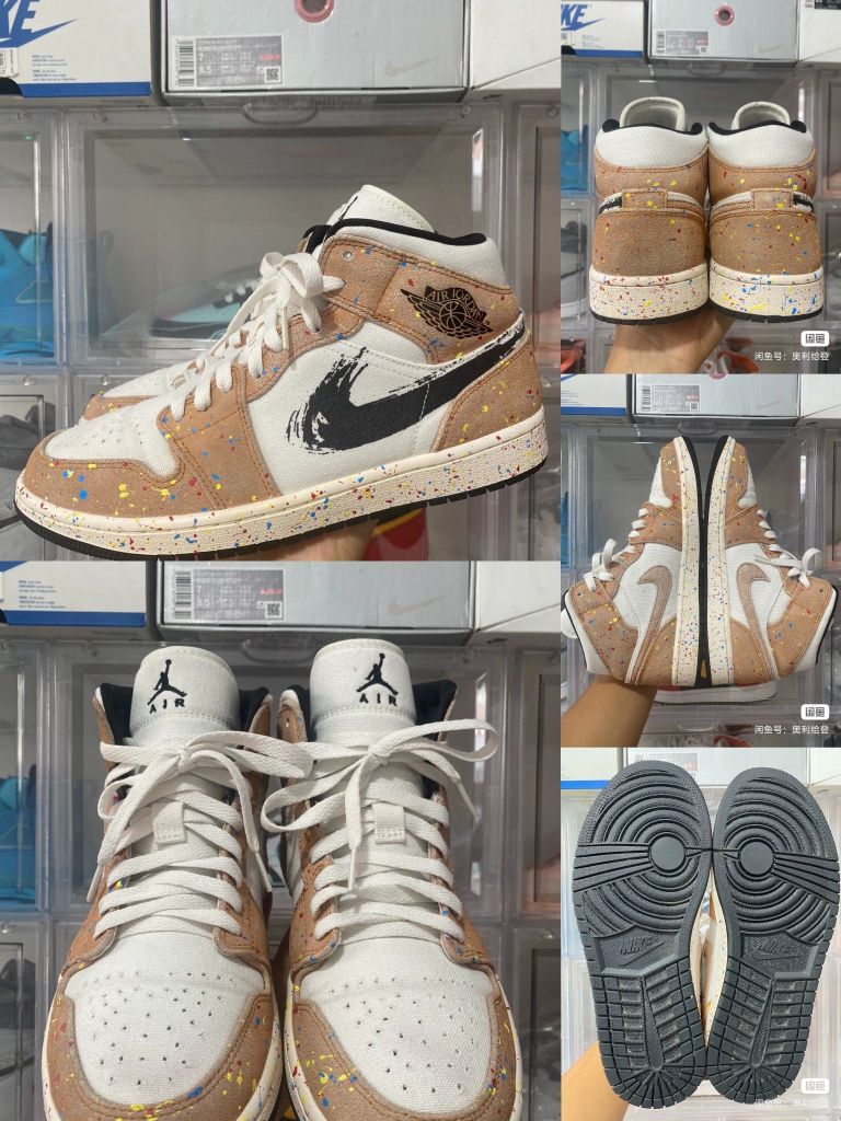 泼墨aj1🥨小猫也不准踩鞋🐈！！