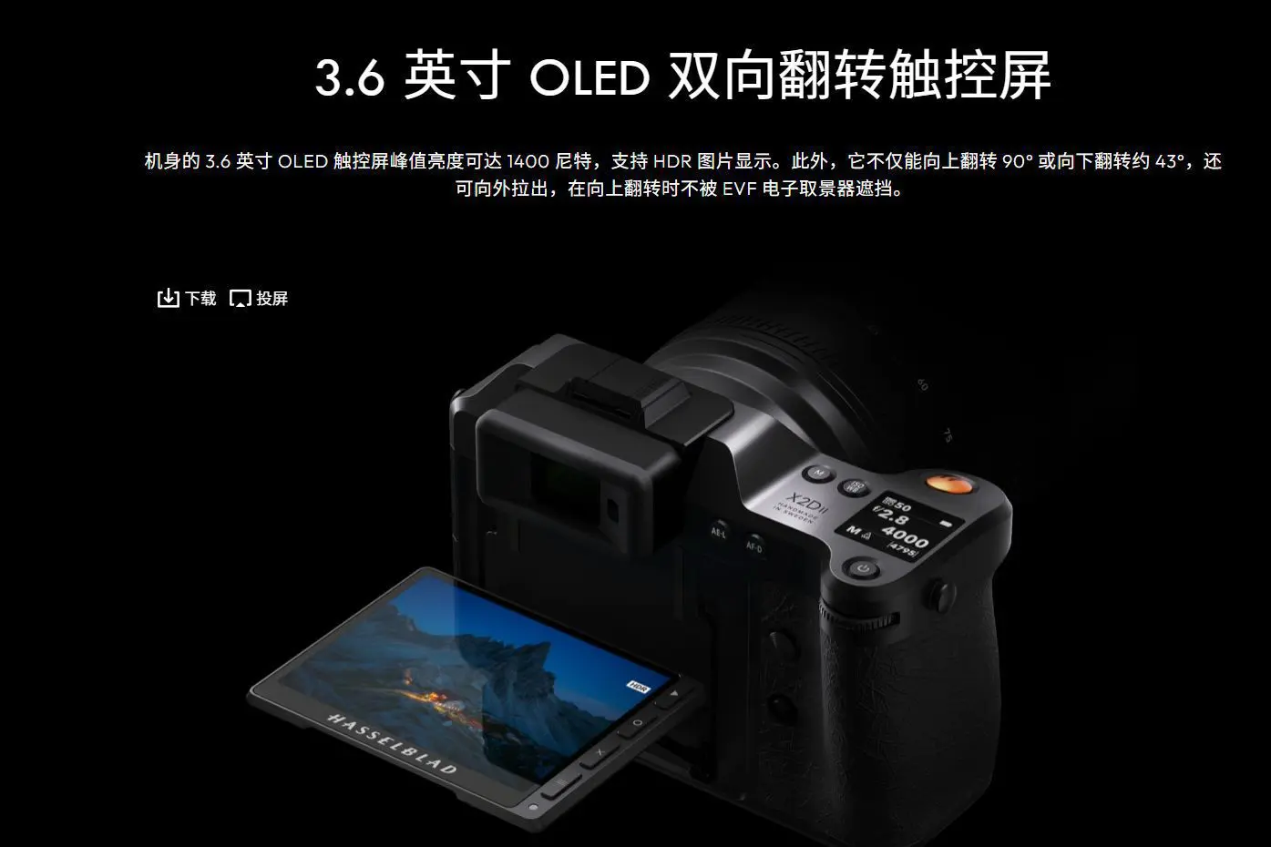 哈苏X2D II 100C 正式发布 搭载一亿像素!