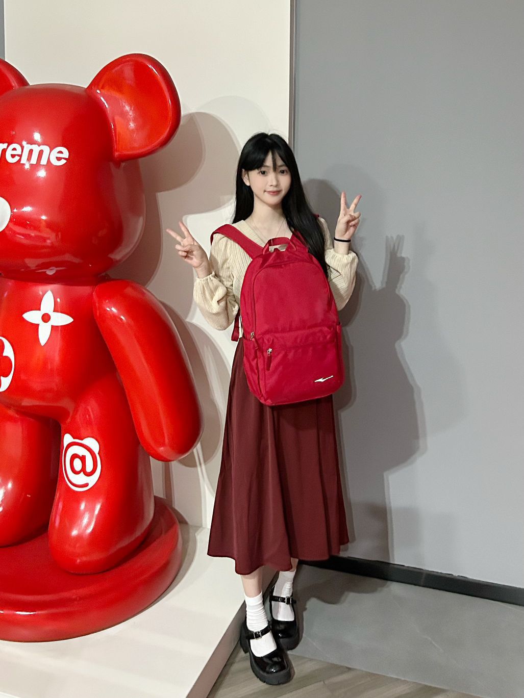 OOTD｜开学学院风书包🎒穿搭