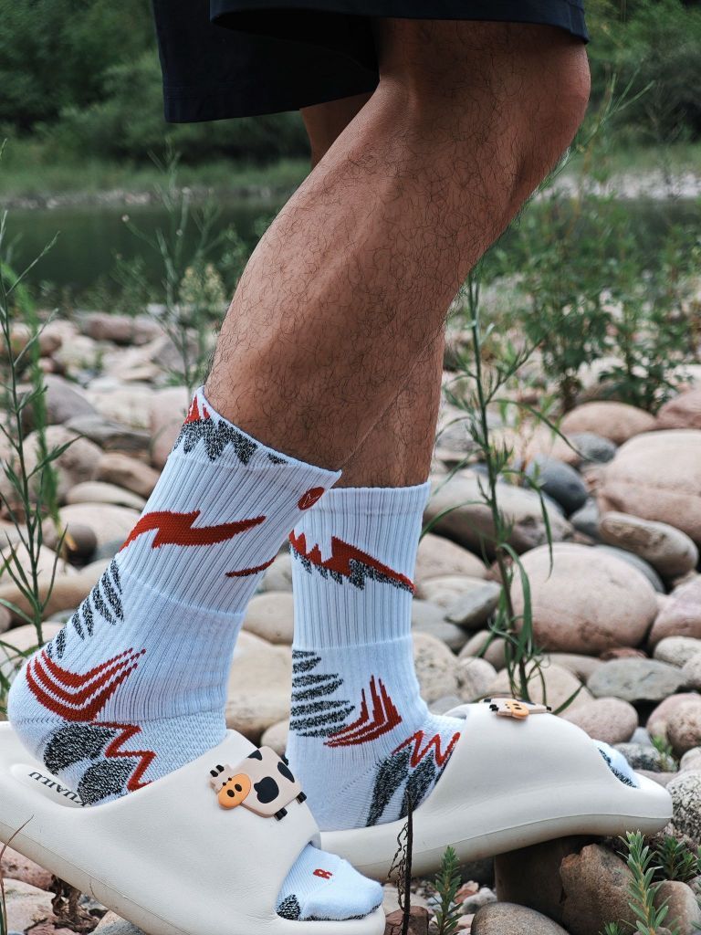 我的拖鞋搭子｜今天穿厚底球袜🏀