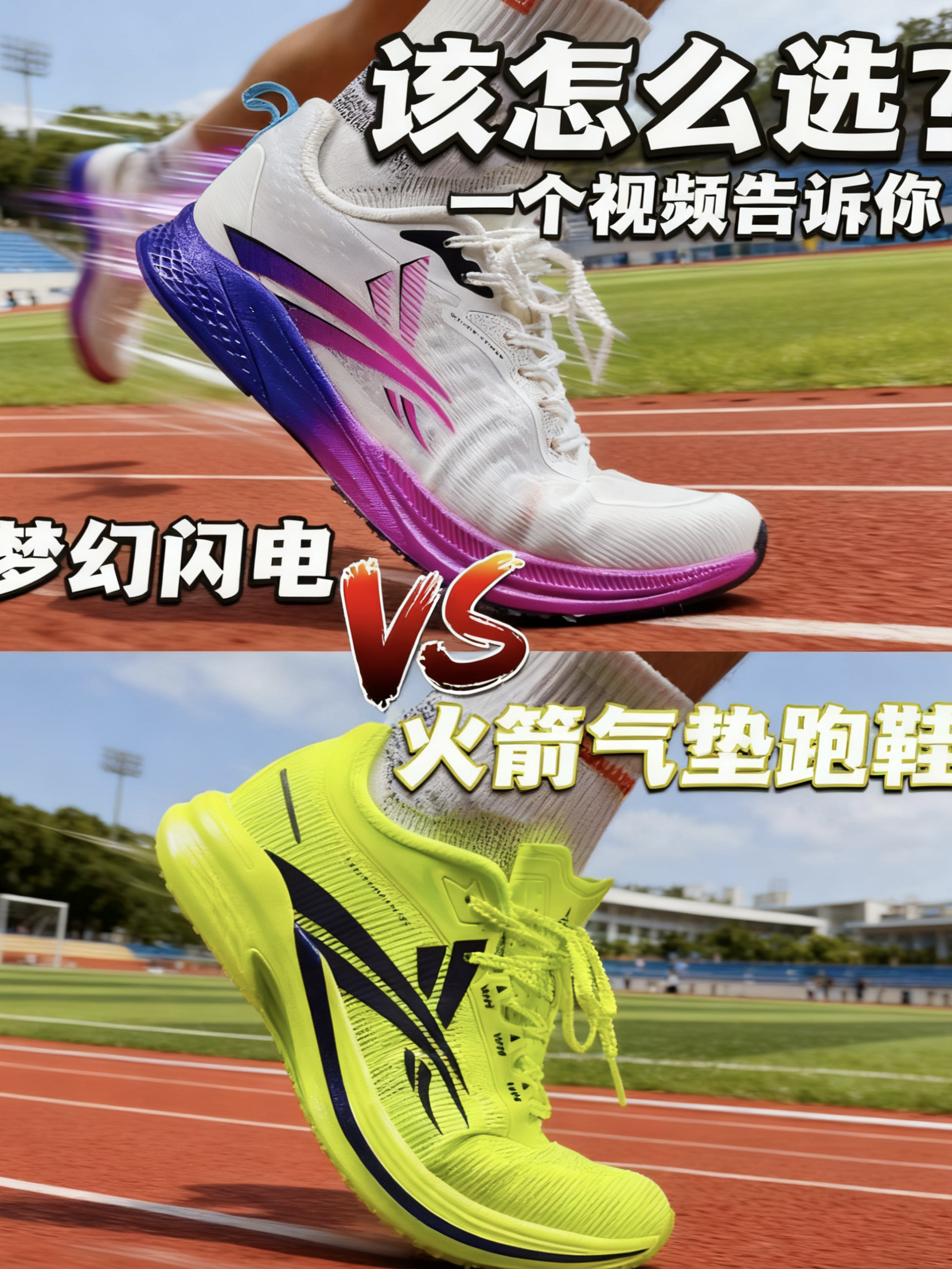 沃兰迪火箭气垫跑鞋跟梦幻闪电该怎么选？一个视频告诉你！