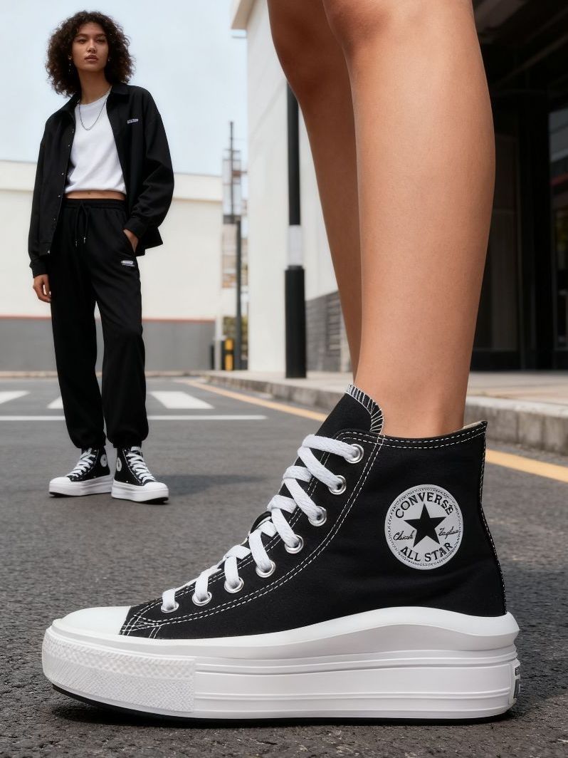 高帮匡威的「重力法则」被改写了！这双All Star Move上脚，显高+轻便我全都要！