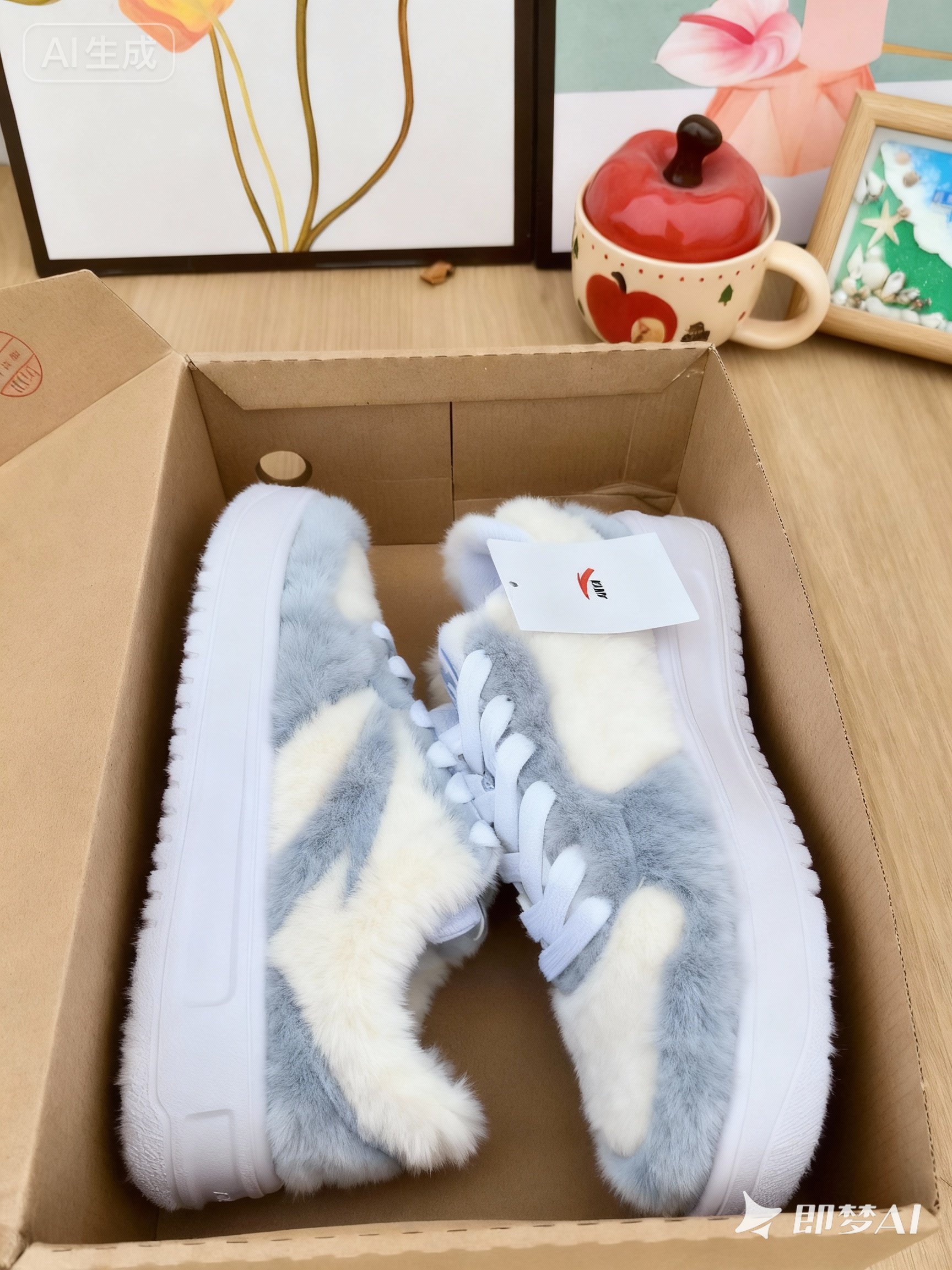 安踏白灰百搭板鞋！