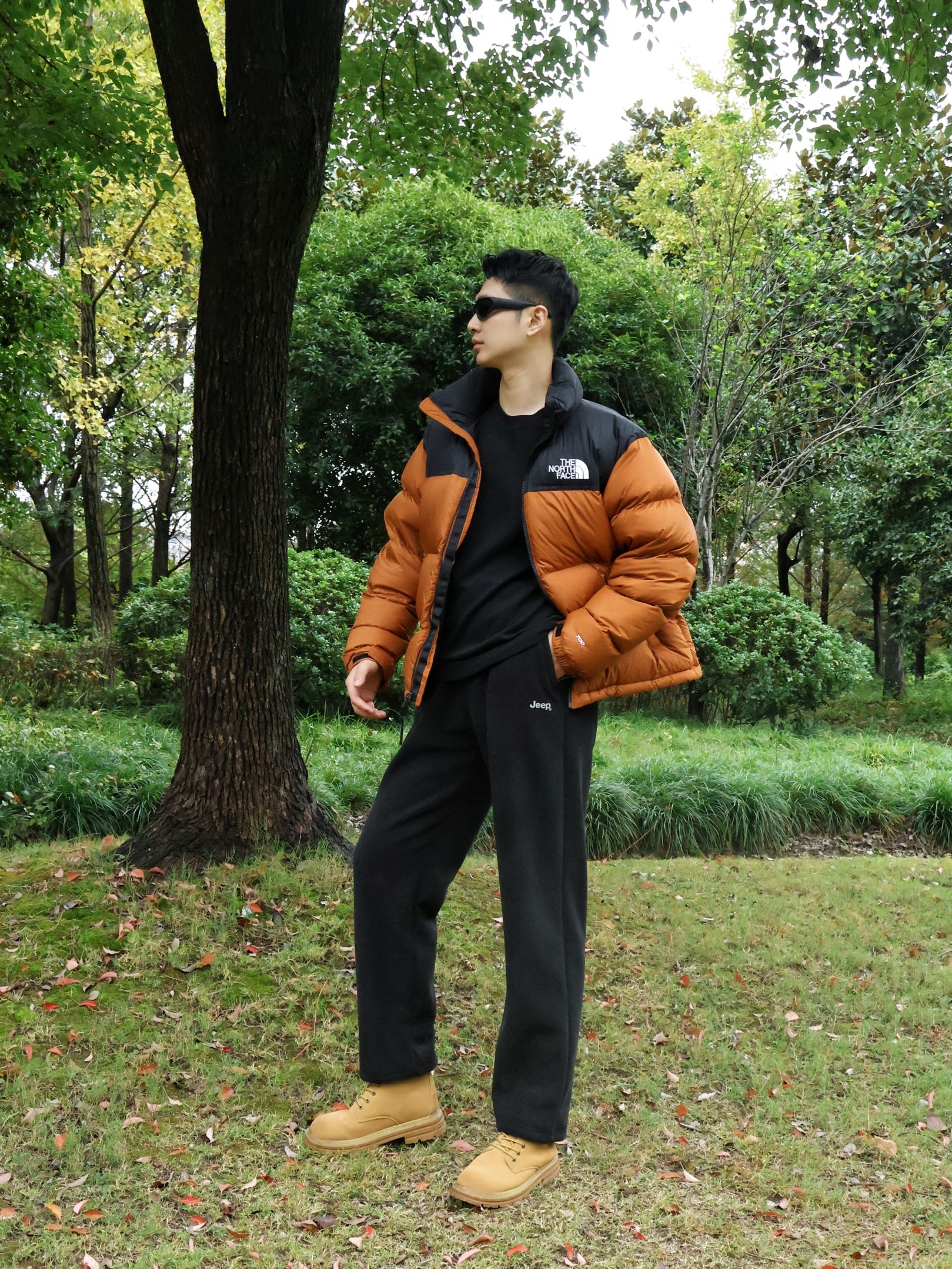 户外ootd|加绒直筒卫裤帅气又百搭的
