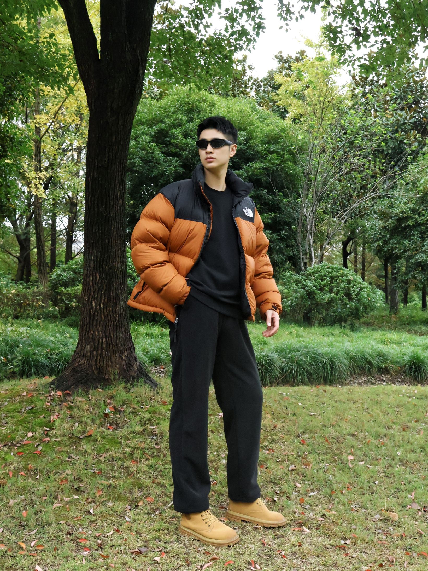 户外ootd|加绒直筒卫裤帅气又百搭的