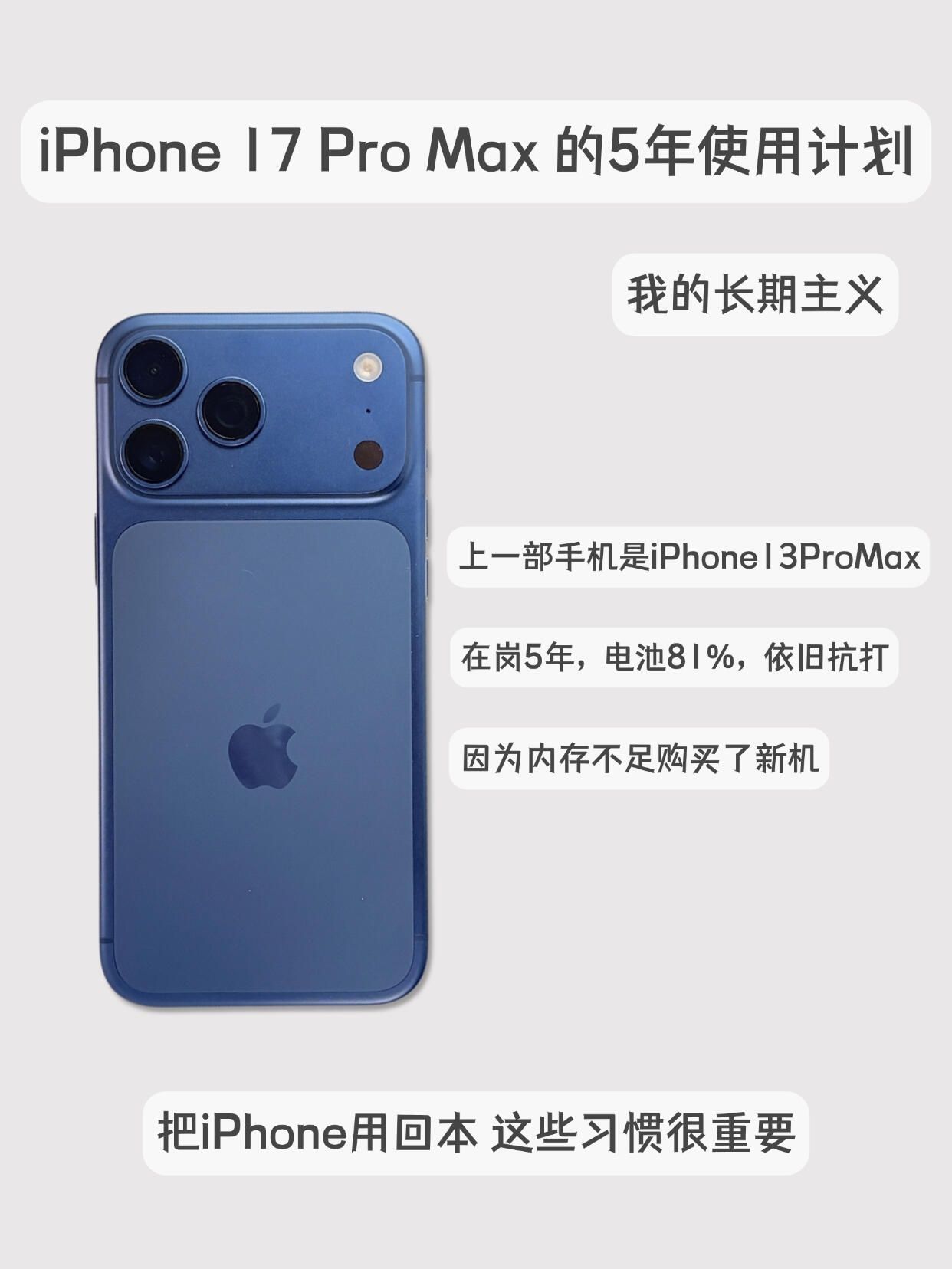 长期主义|iPhone17ProMax我打算用5年以上||长期主义真的能让iPhone回本吗?