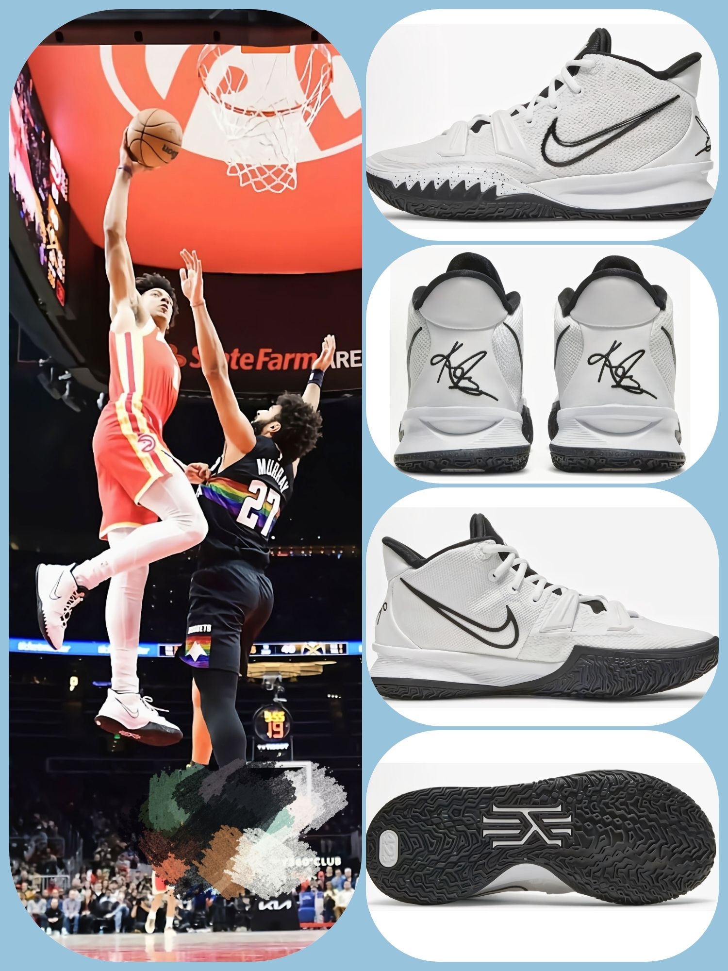 老鹰惜败掘金!杰伦21+18+16上脚Kyrie7,这鞋还能打NBA?