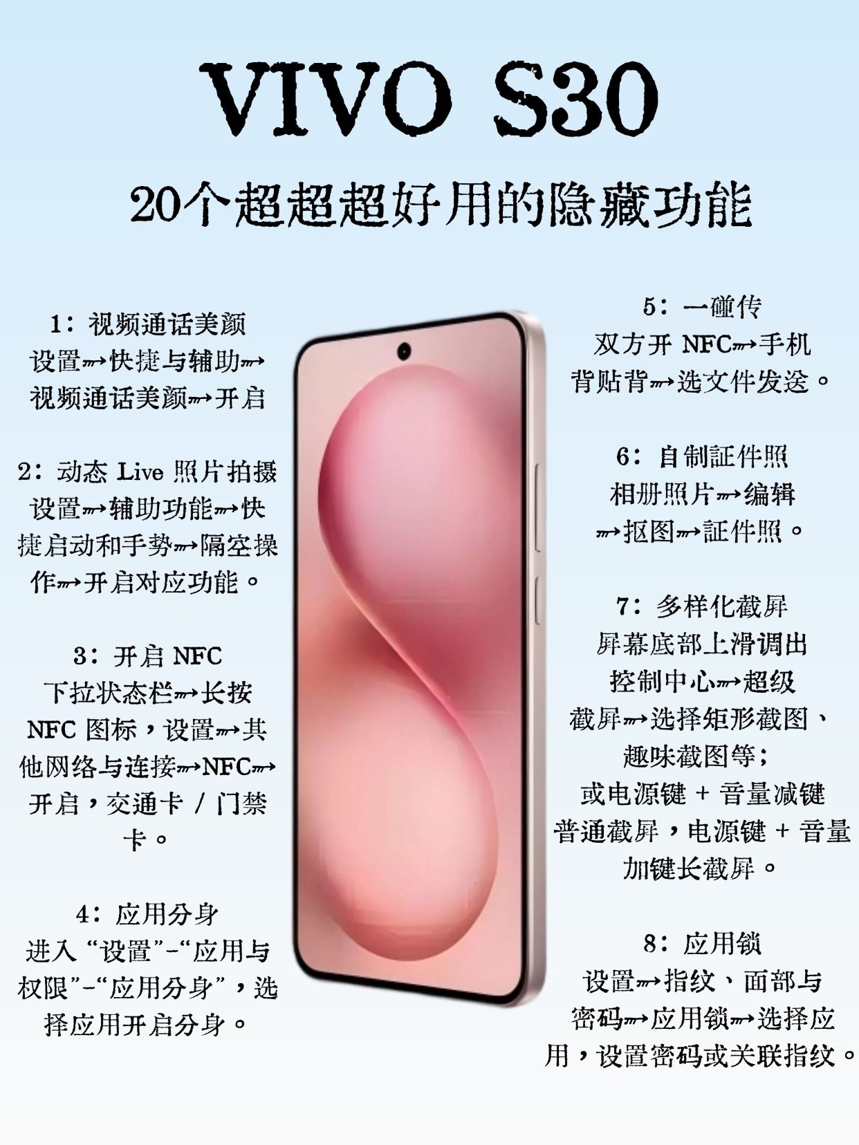 vivo S30 隐藏功能大起底!20 个神操作,用过的人都夸爆