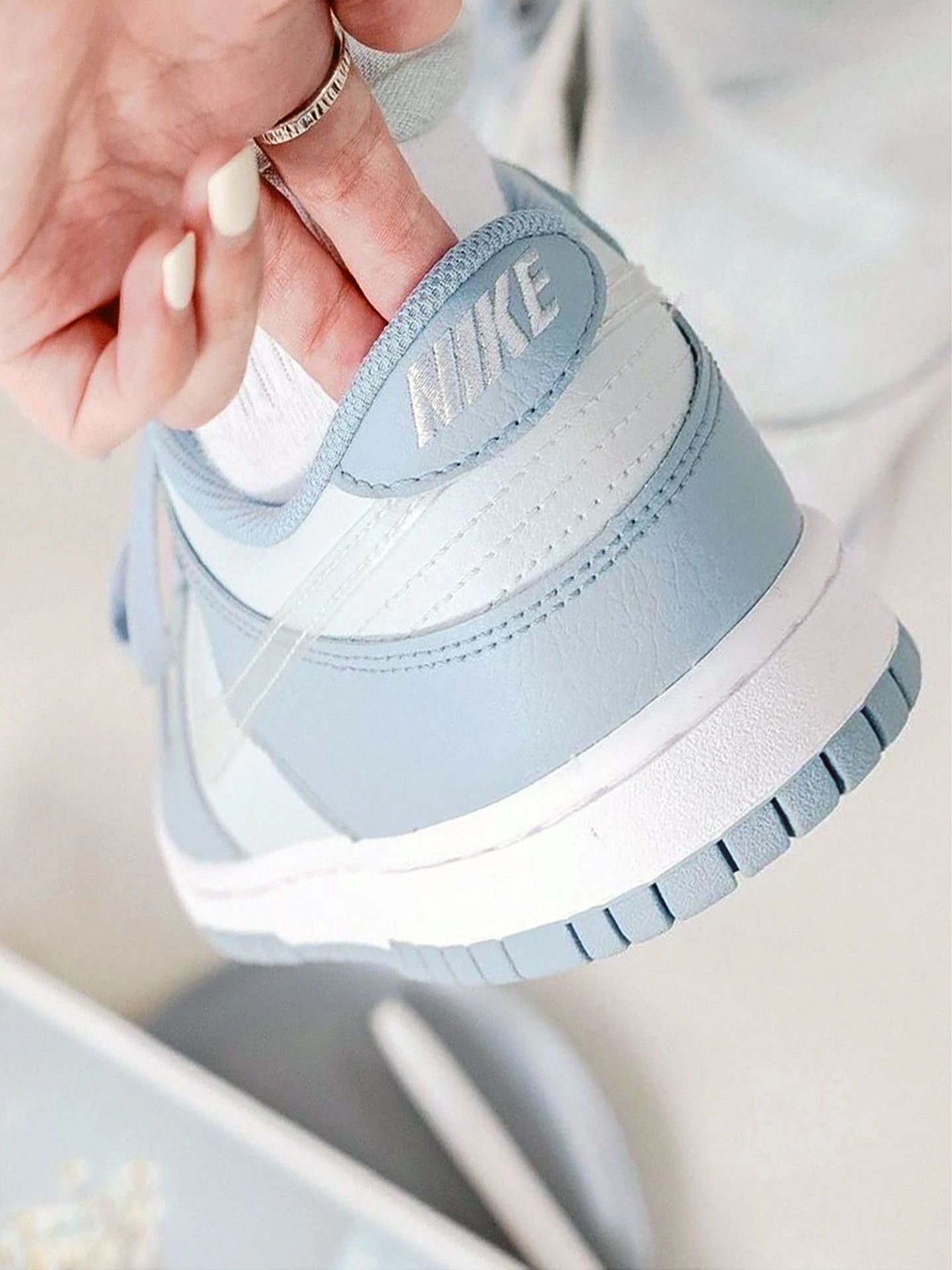 谁懂啊!Nike Dunk Low GS浅蓝灰好清新☀️