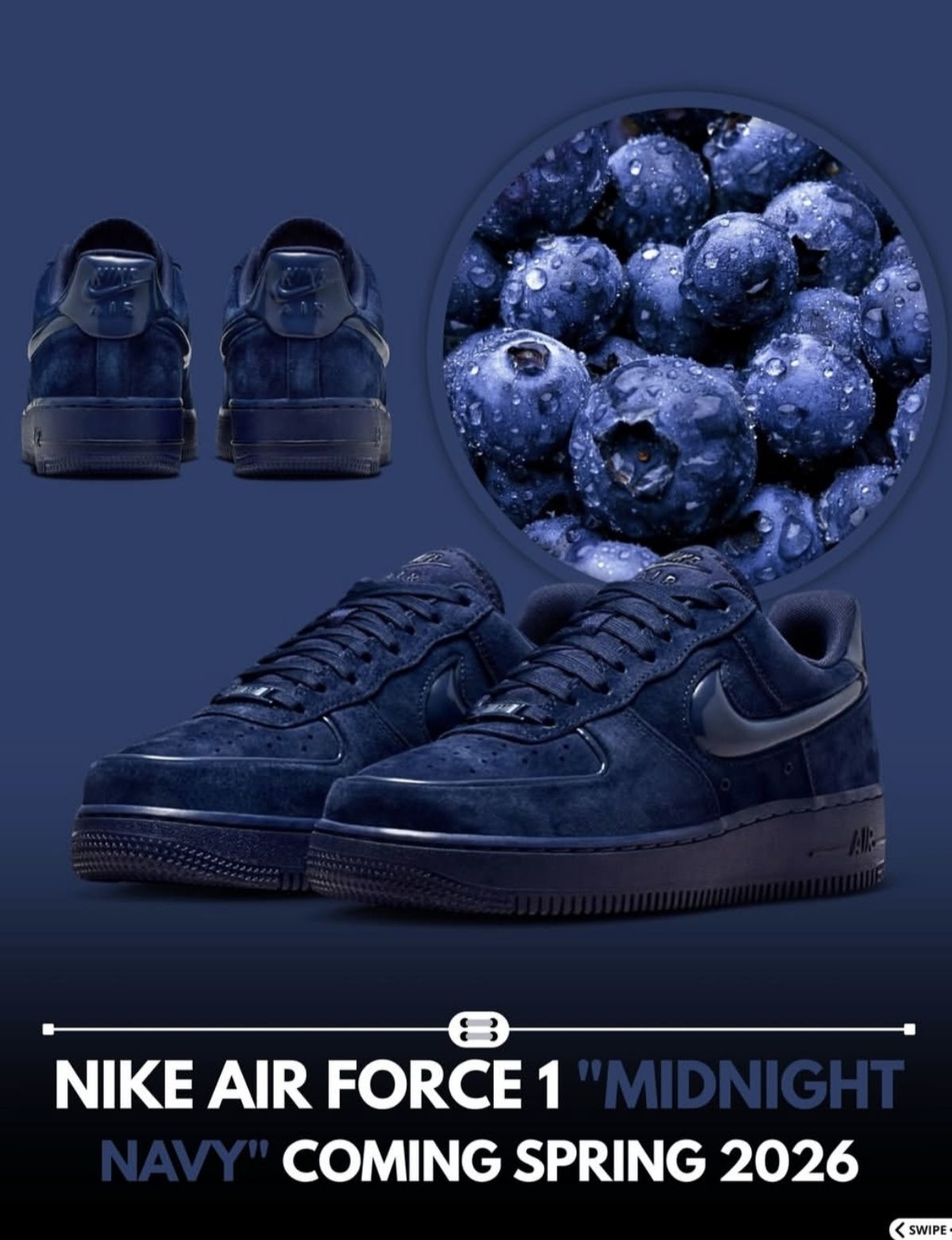 26年春天必入?AF1深海蓝莓配色美到失语!