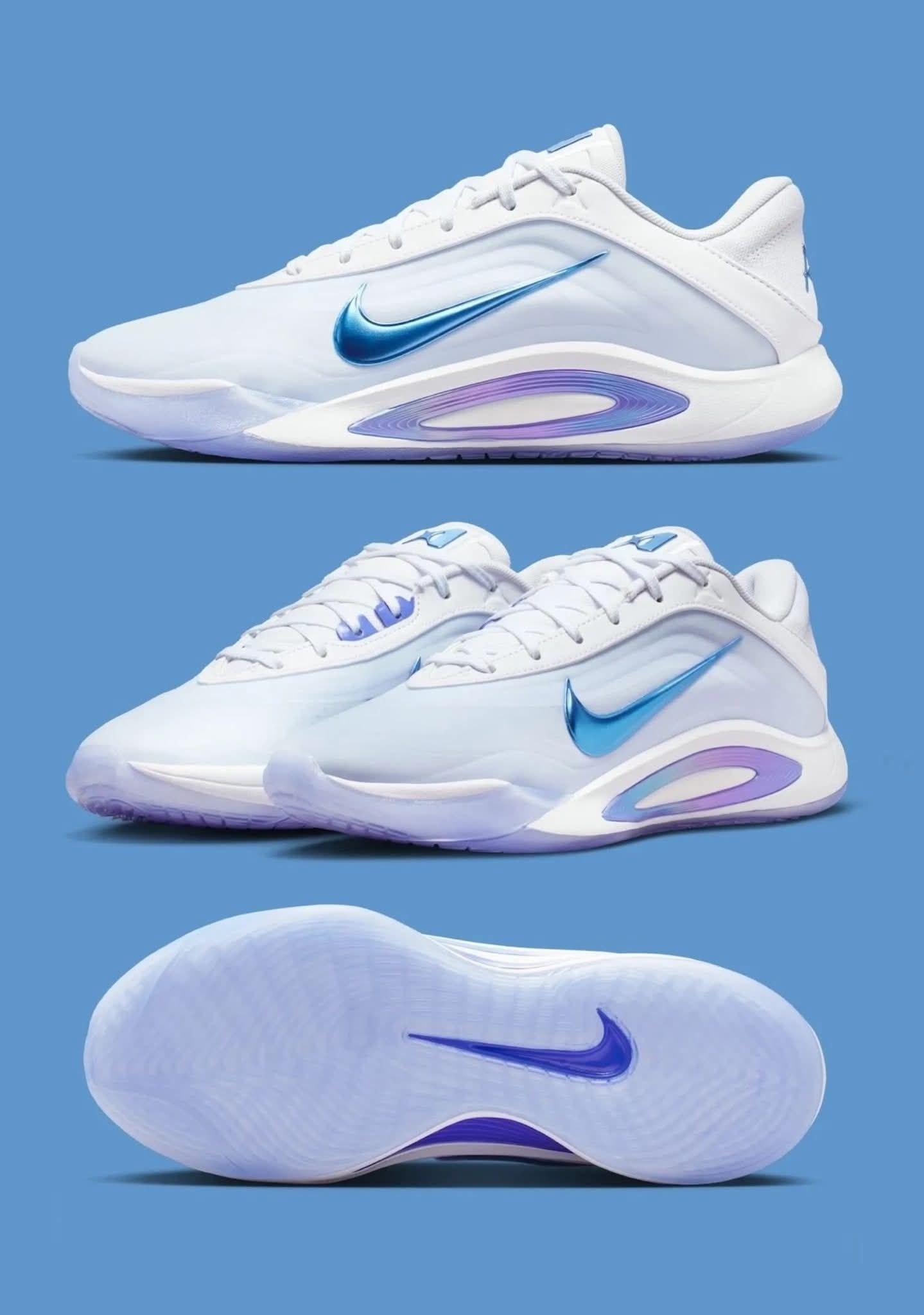 🌊 仙女实战鞋!Nike A'One 阿贾威尔逊一代 白蓝渐变篮球鞋