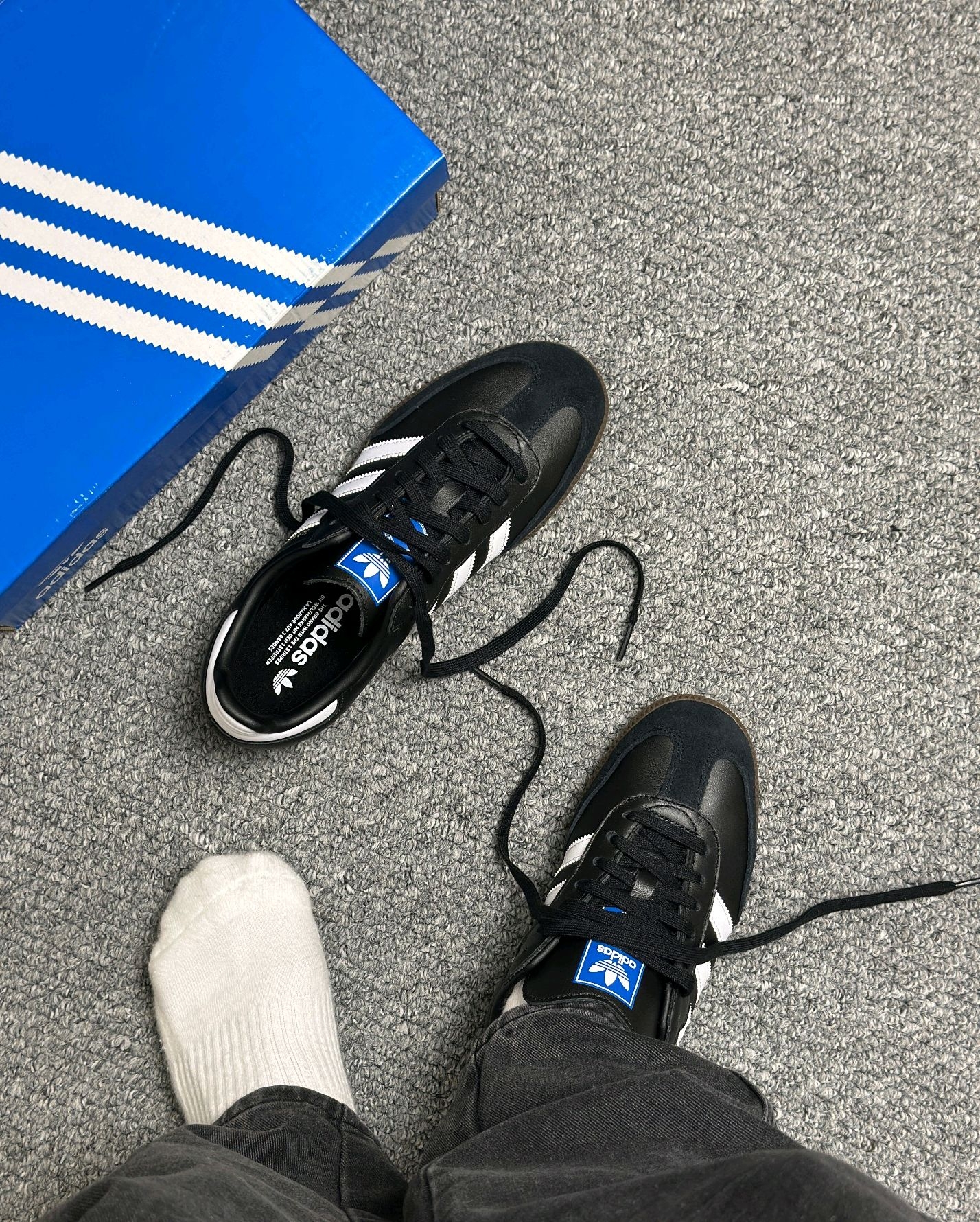 adidas originals SAMBA OG 经典 复古T头鞋 圆头系带 低帮 德训鞋 