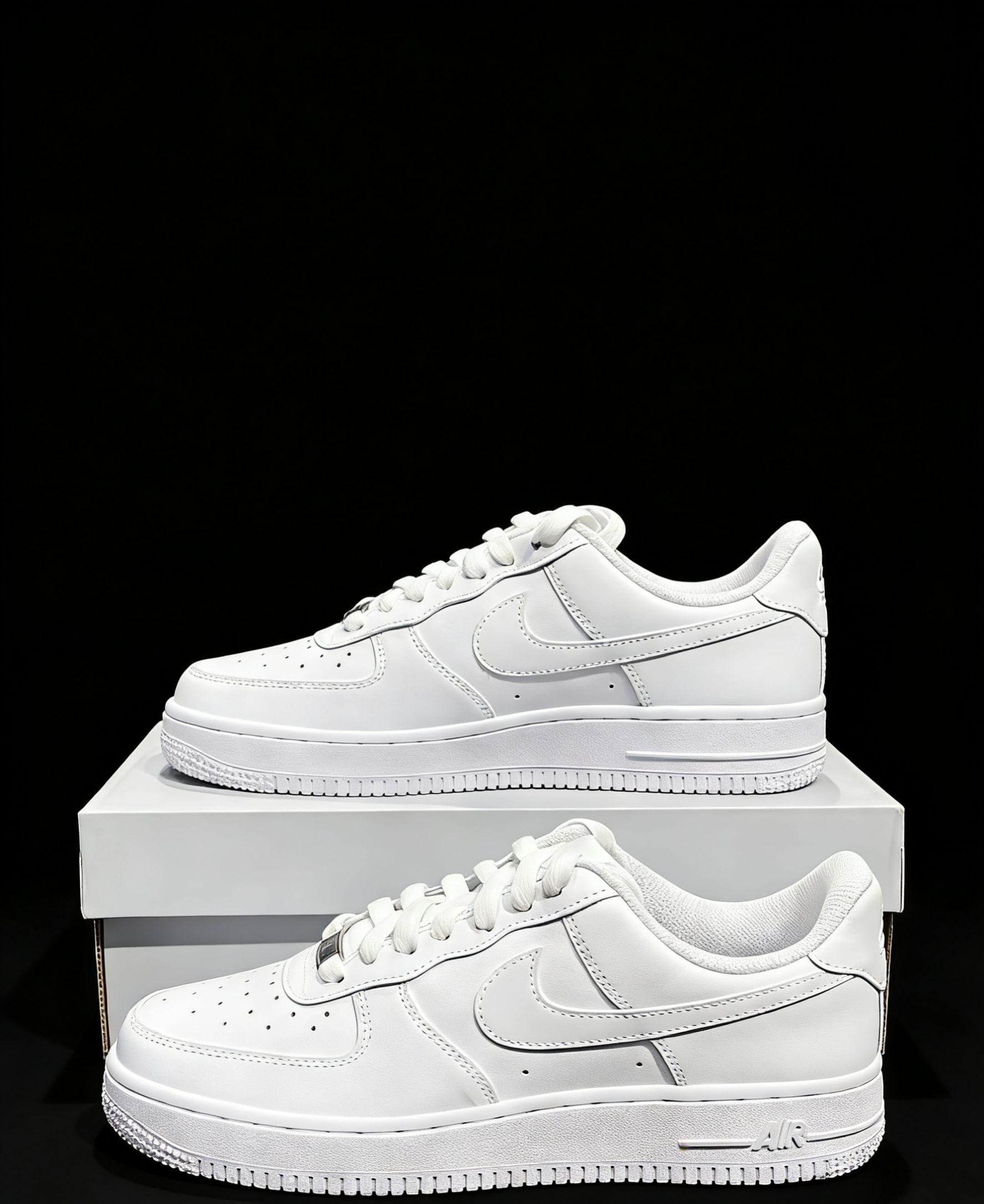 我上脚这双经典纯白空军一号的第一感觉就是