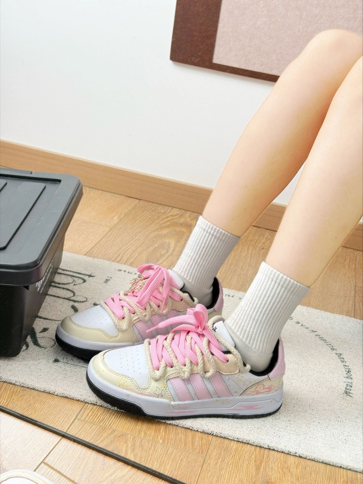 【定制球鞋】adidas ENTRAP 马上暴富 马年限定 CNY 新年款 甜萌系列 包裹性 低帮