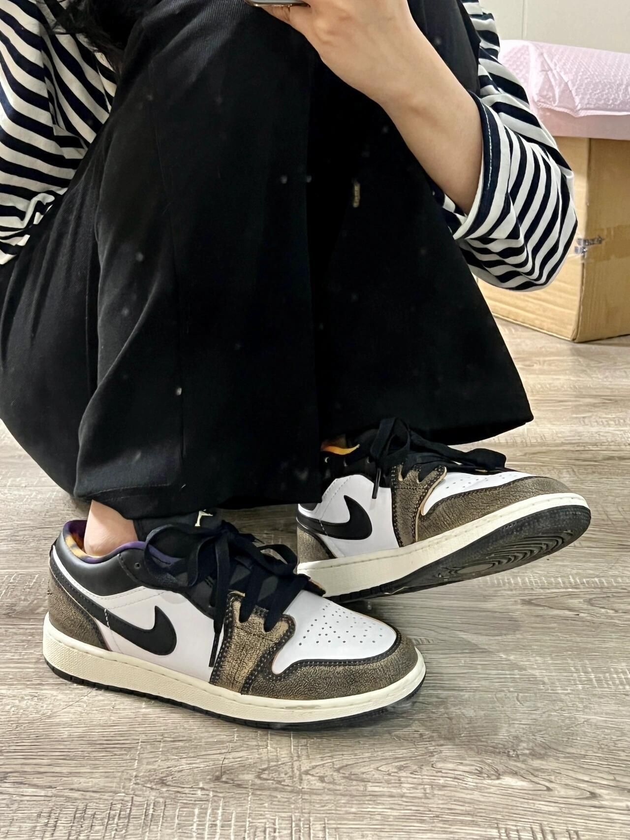 新入的AJ1Low黑白黄