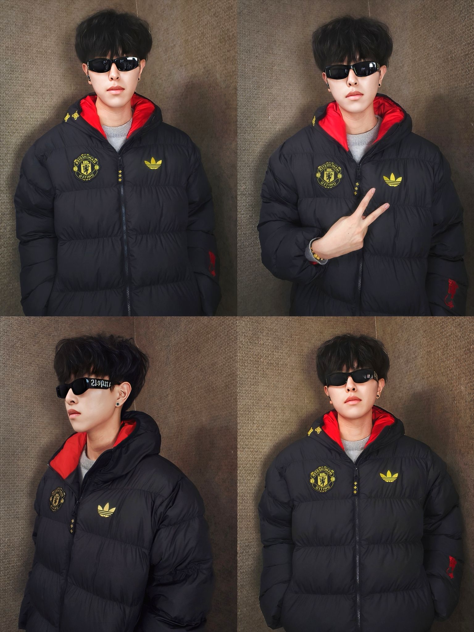 183cm过年穿阿迪曼联马年限定棉服L码太帅了（中国式浪漫）