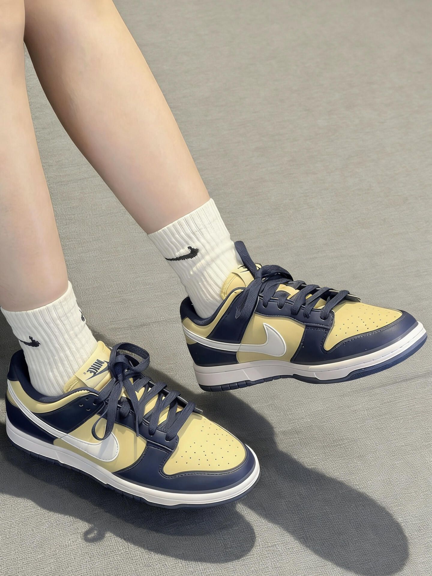黄皮显白神鞋!蓝黄Dunk日常穿搭公式