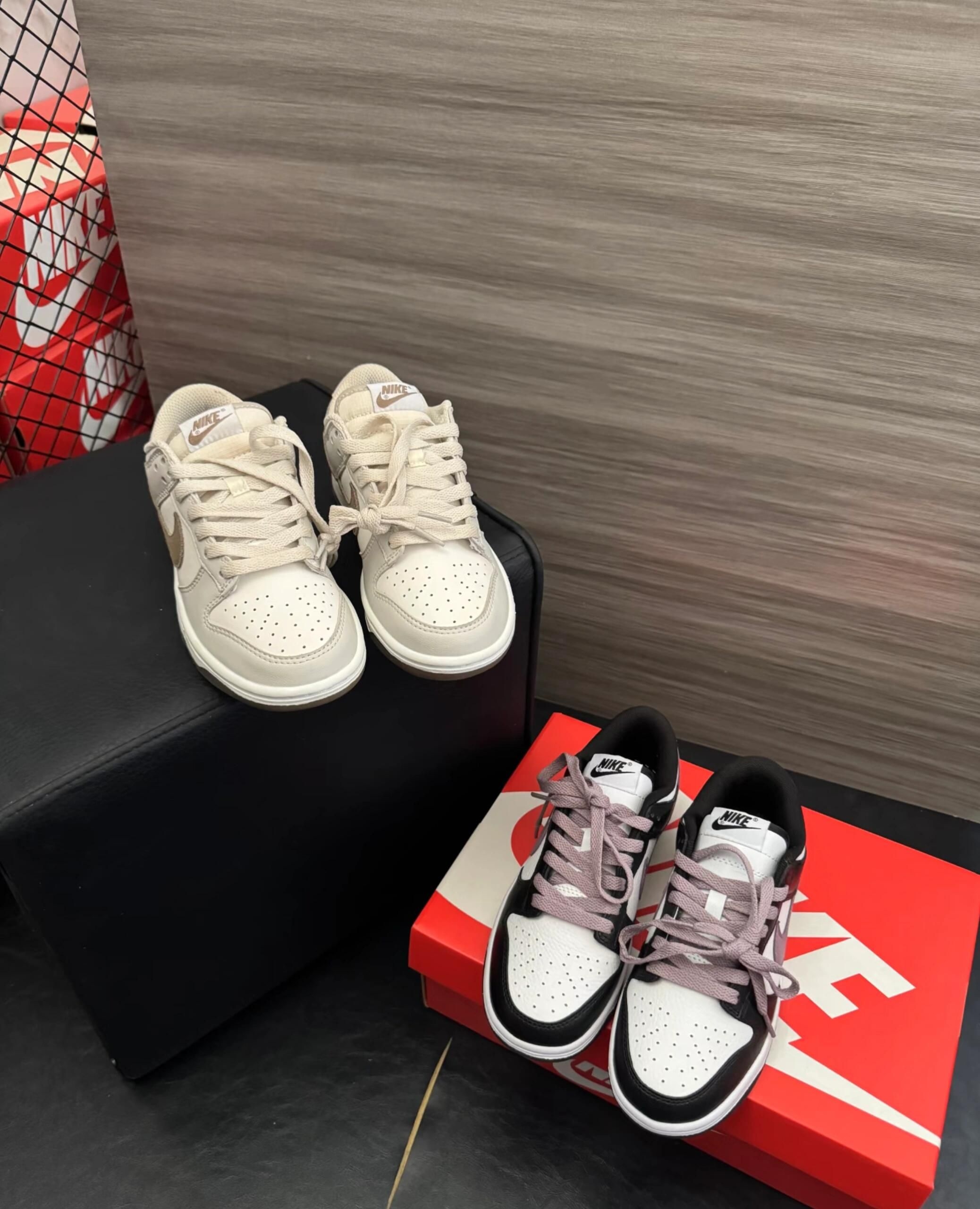 奥莱耐克2选1 dunk黑紫和奶茶灰有没有姐妹