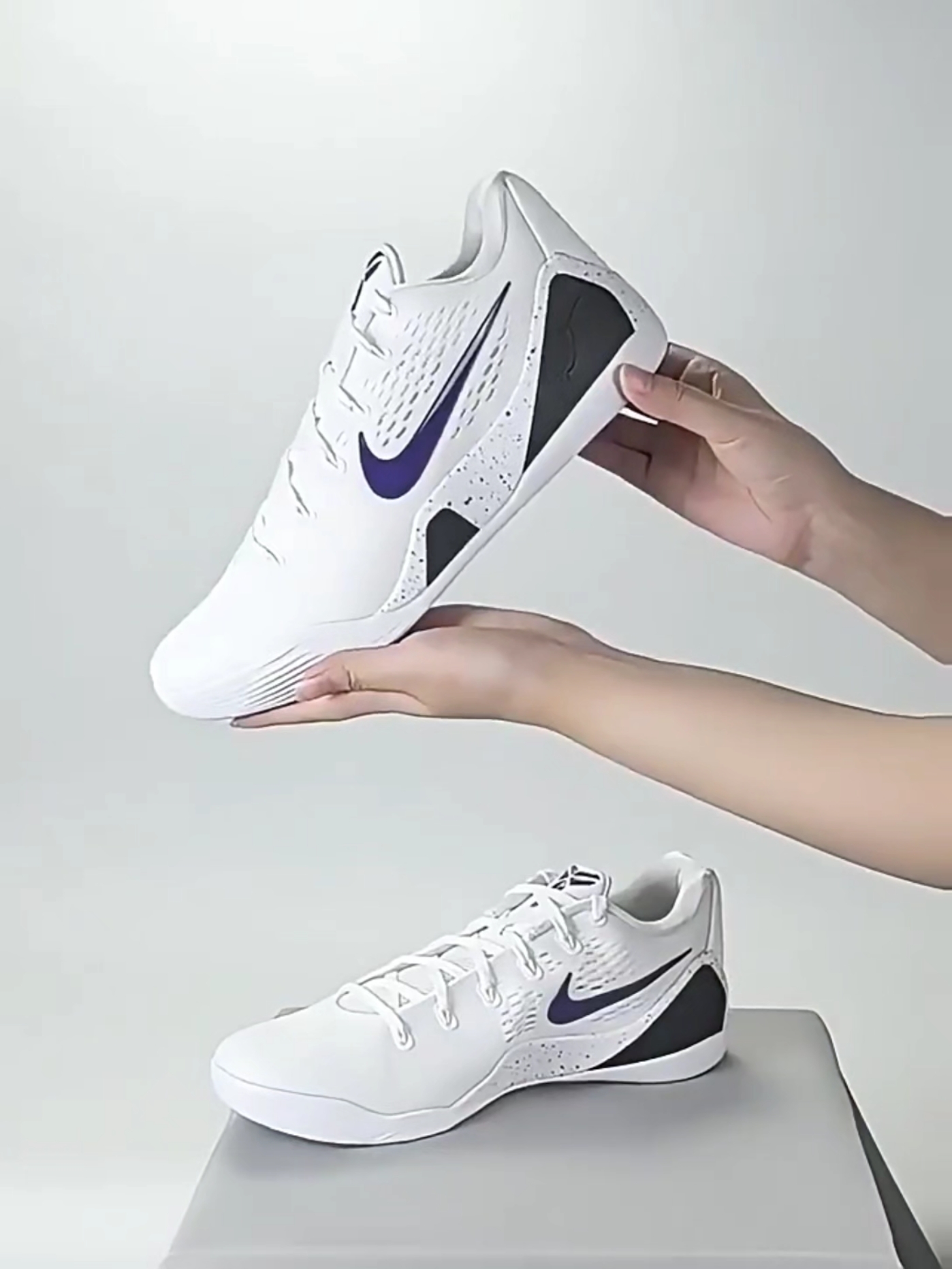 球鞋开箱-白紫Kobe 9 Elite Low