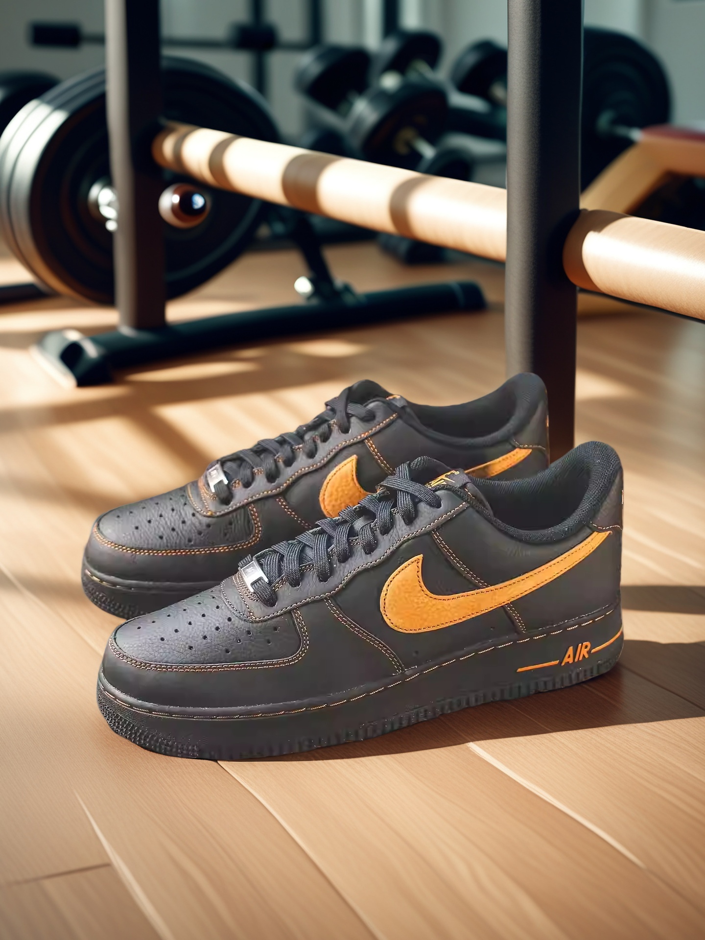 球鞋分享-黑橙Air Force 1 Low