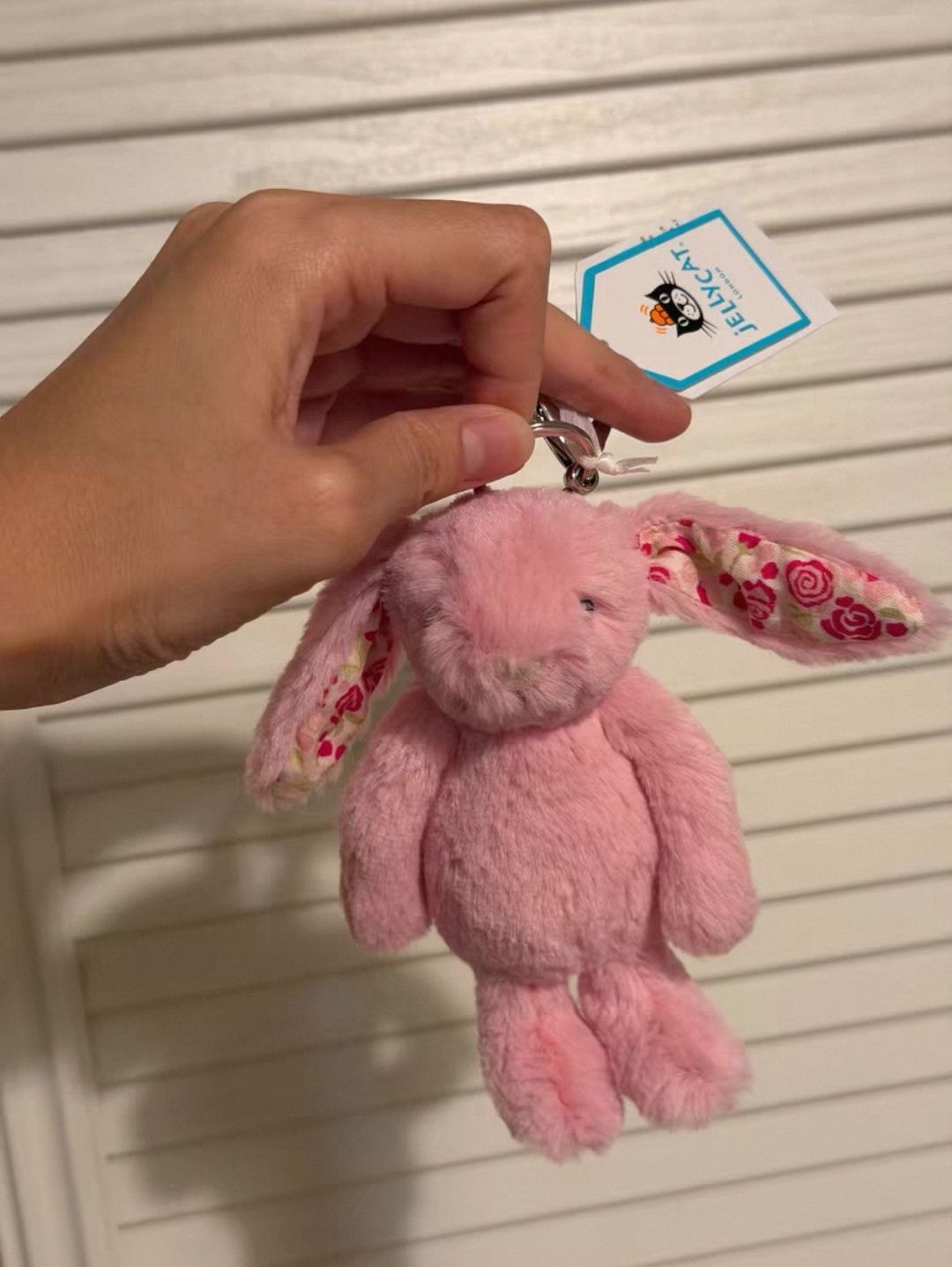 人生第一个Jellycat粉耳邦尼兔！毛毛软到想焊手上🥰