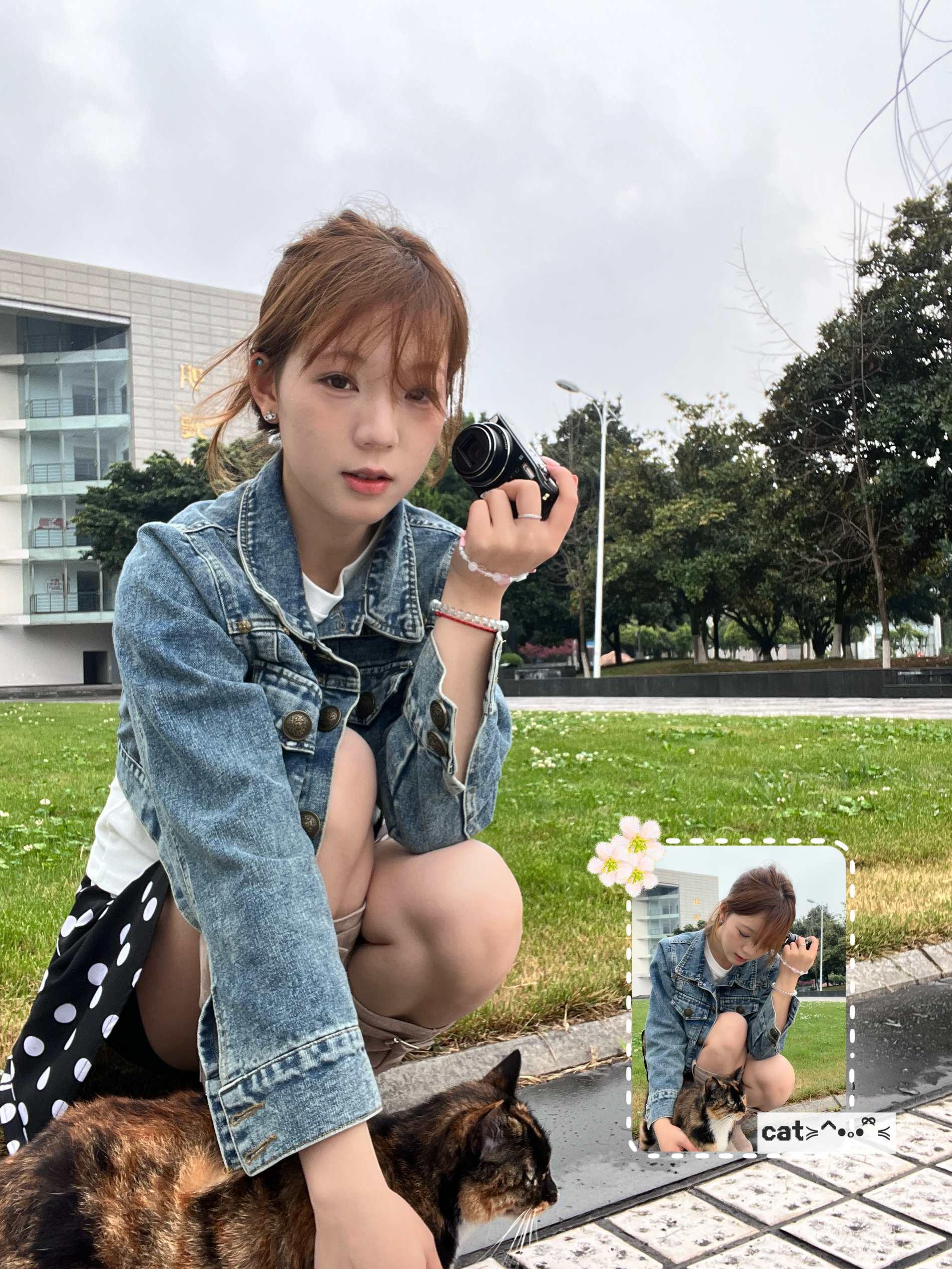 从此爱上拼贴照片!
波点控狂喜!这条短裙