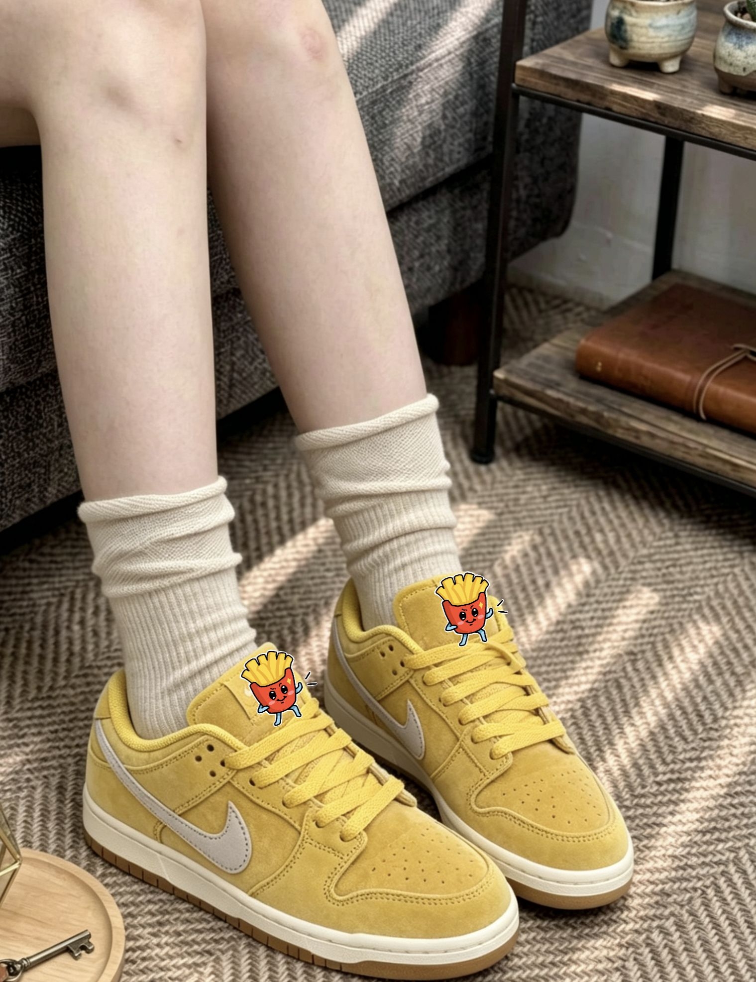 🍊🍊元气蜂蜜黄!Dunk生胶底复古板鞋