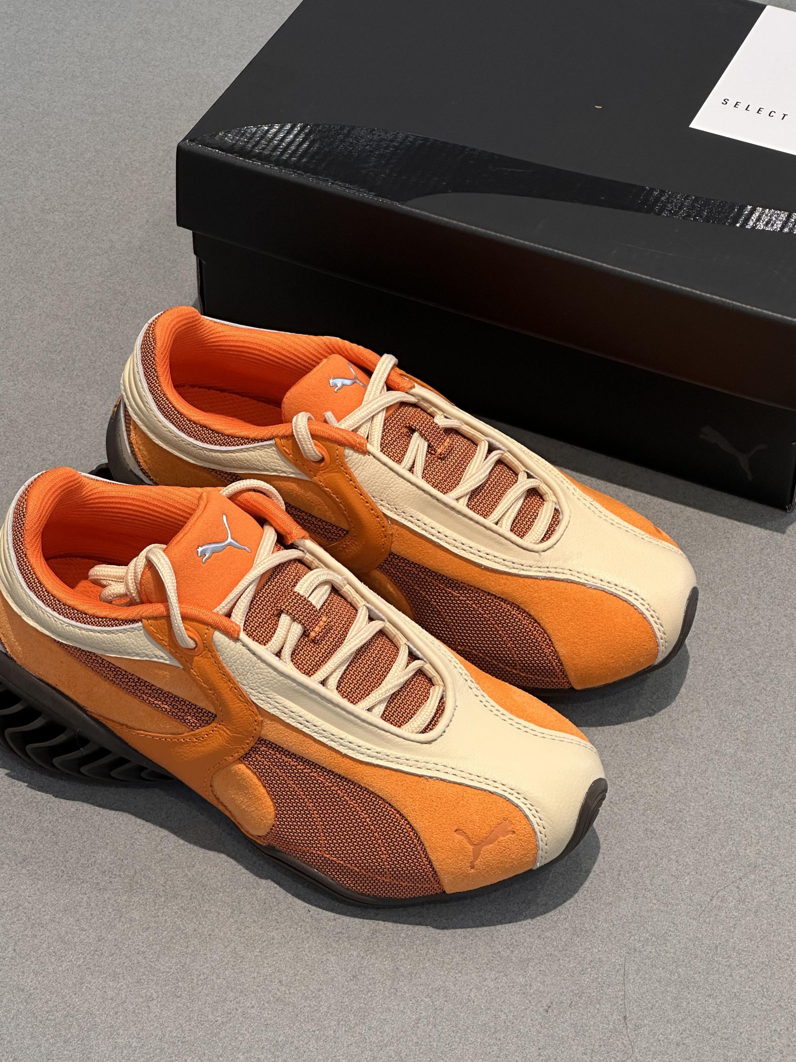 这橙色也太炸了！PUMA Cell Geo 1上脚直接封神 🔥