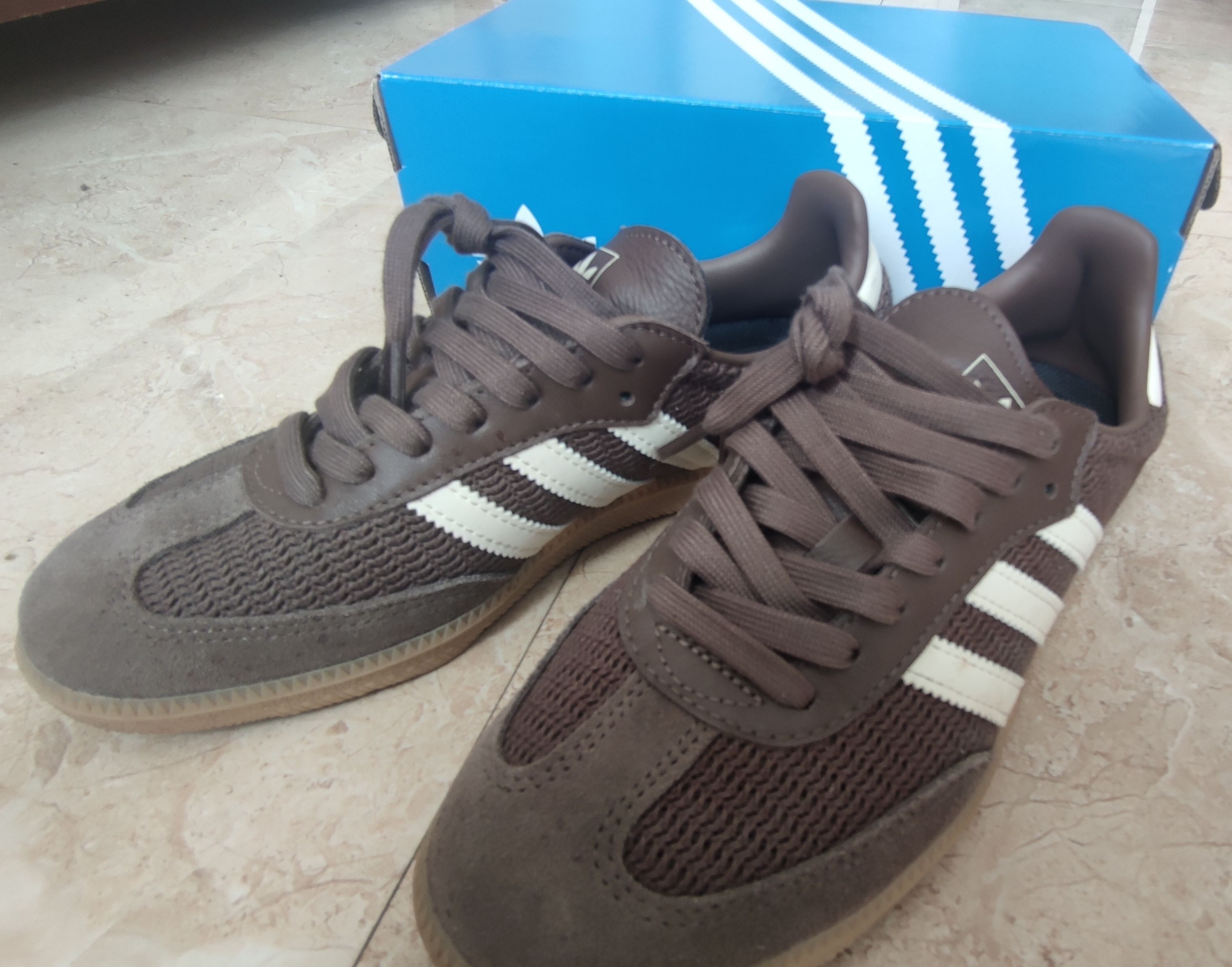 adidas originals SAMBA OG 时尚潮流薄底 耐磨 低帮 德训鞋 男女同款 棕色