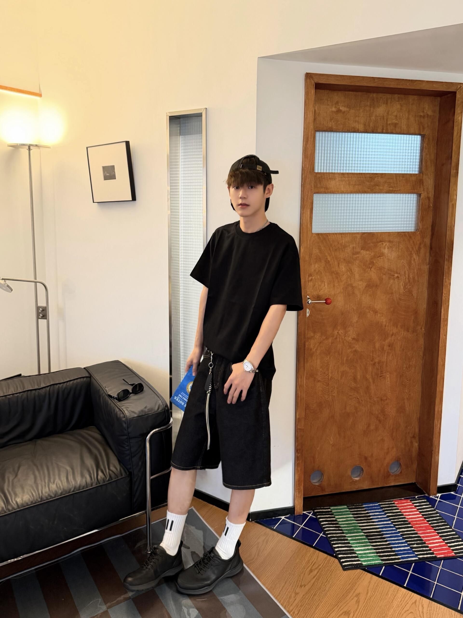 居家松弛感黑色穿搭