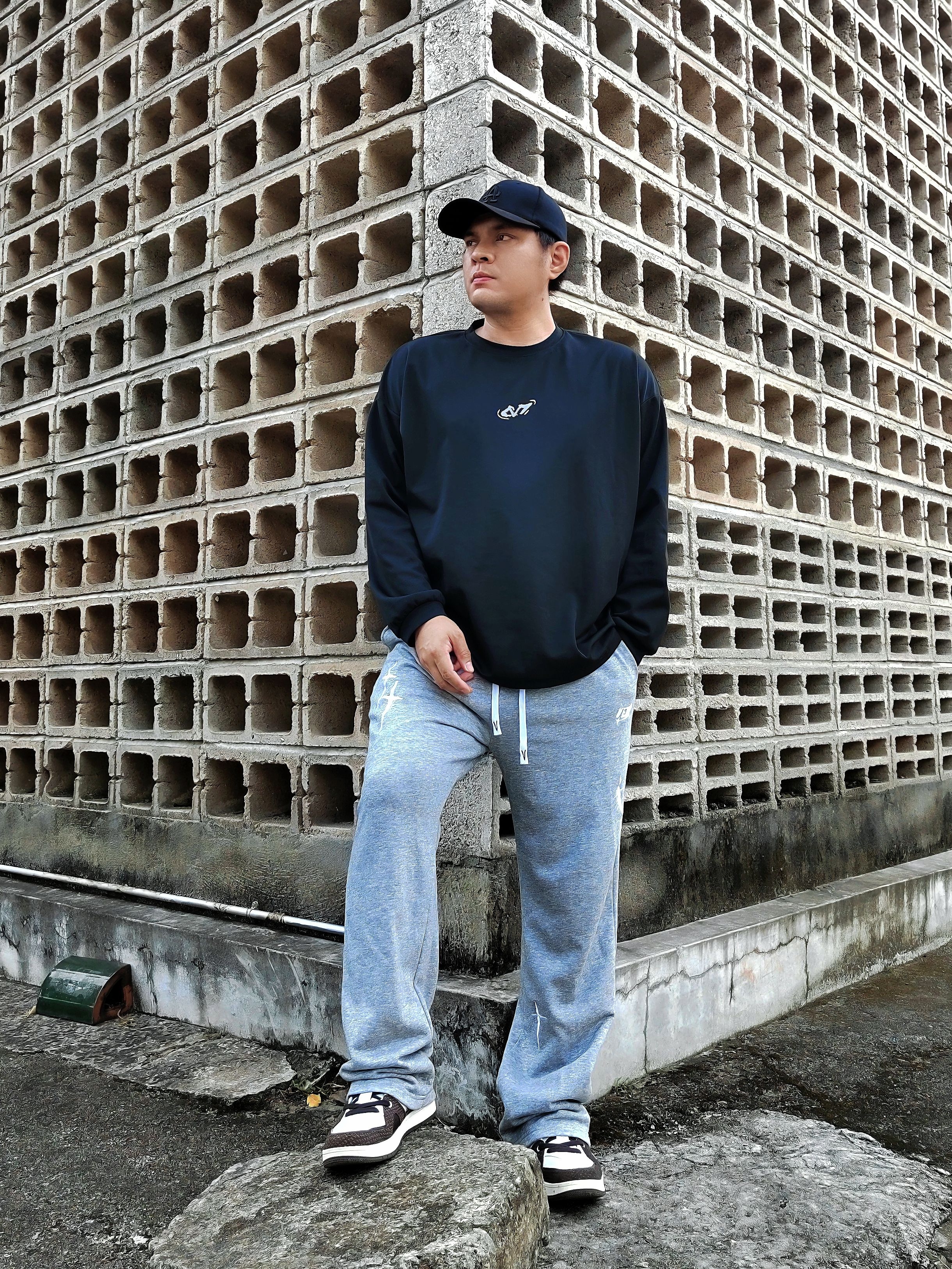 美式街头感卫裤