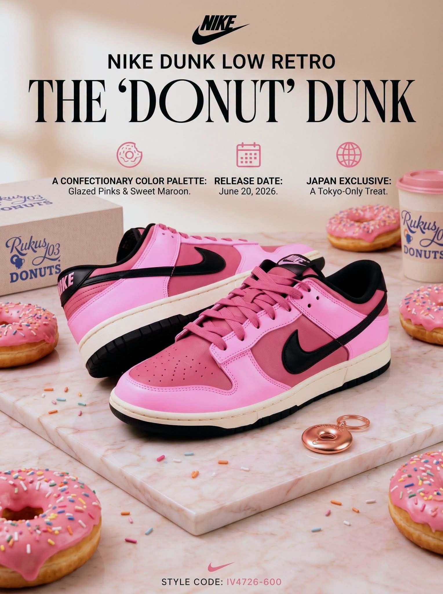 甜妹本命鞋！Nike Dunk Low “甜甜圈”限定款全解析