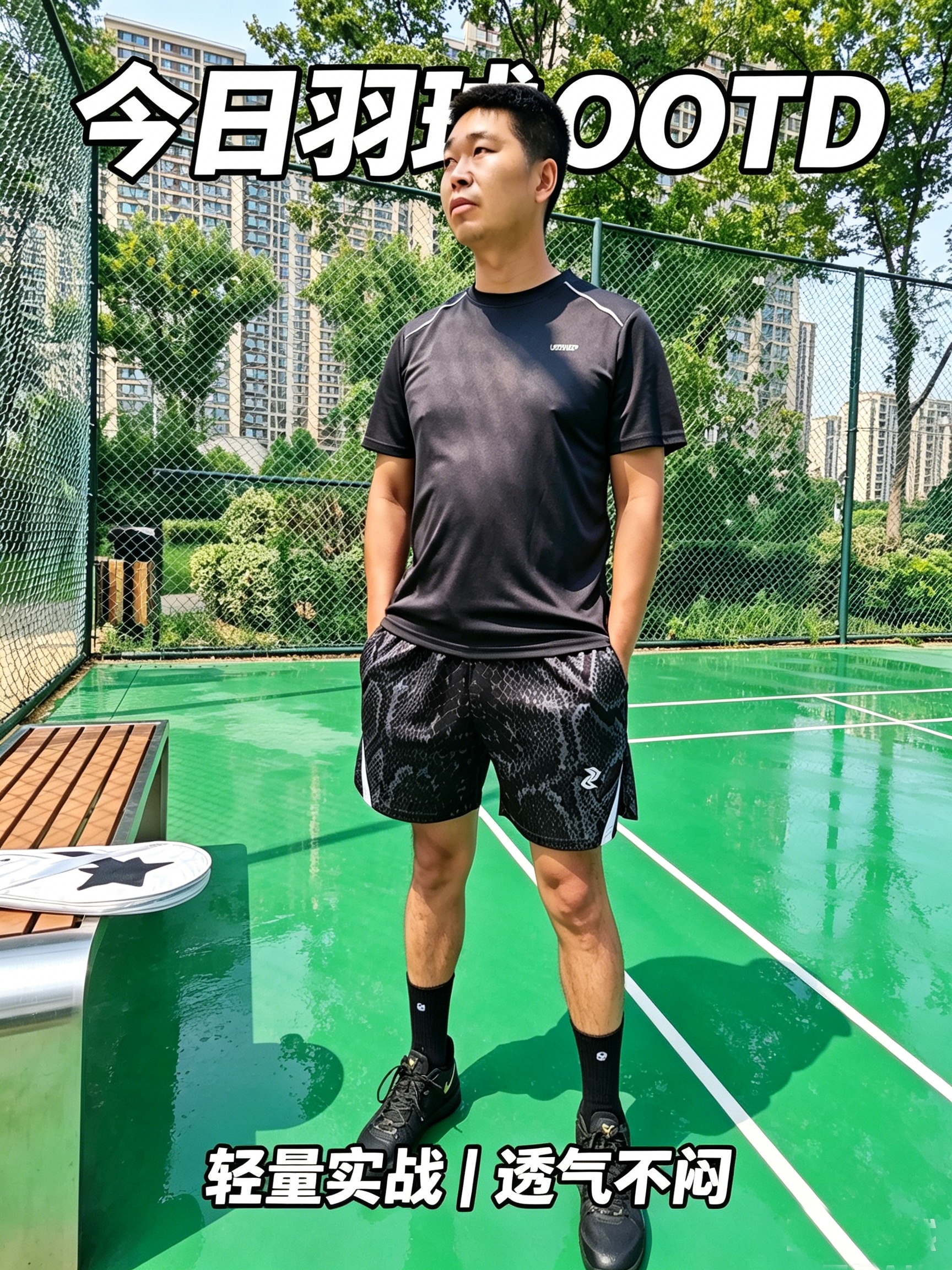 🏸羽球人全套OOTD｜✅打球可以菜，穿搭必须帅