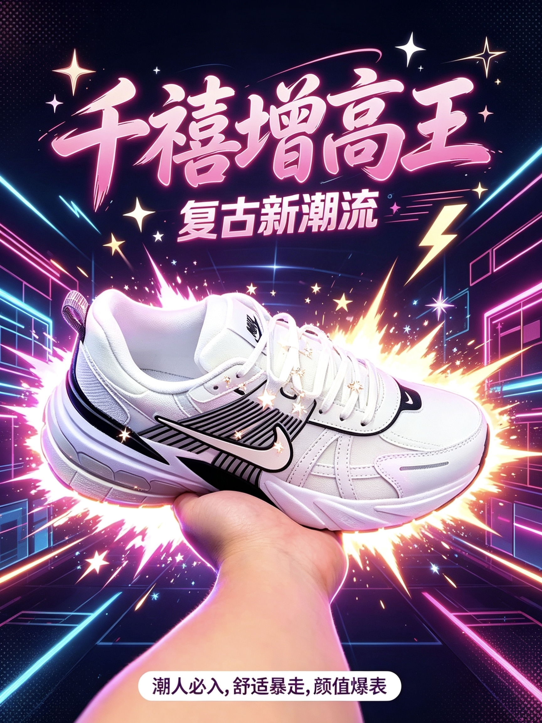 小个子夏日神鞋!这双隐形增高老爹鞋太绝了