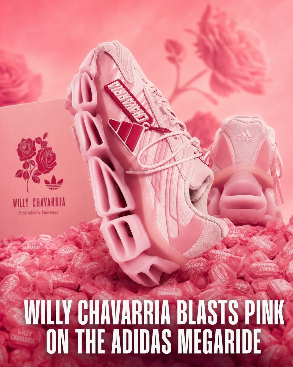 粉系泡泡糖甜酷联名｜Adidas Megaride × Willy Chavarria 全解析