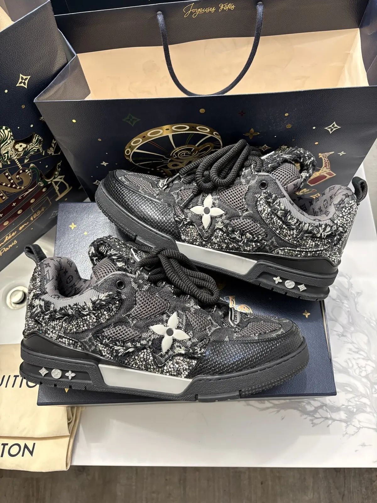 🖤暗黑碎钻LV Skate｜街头氛围感天花板✨