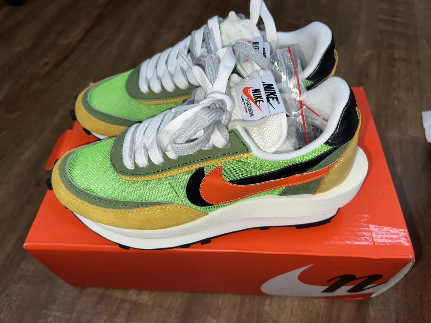 🍃Sacai × Nike LDWaffle 绿黄撞色太吸睛✨😆