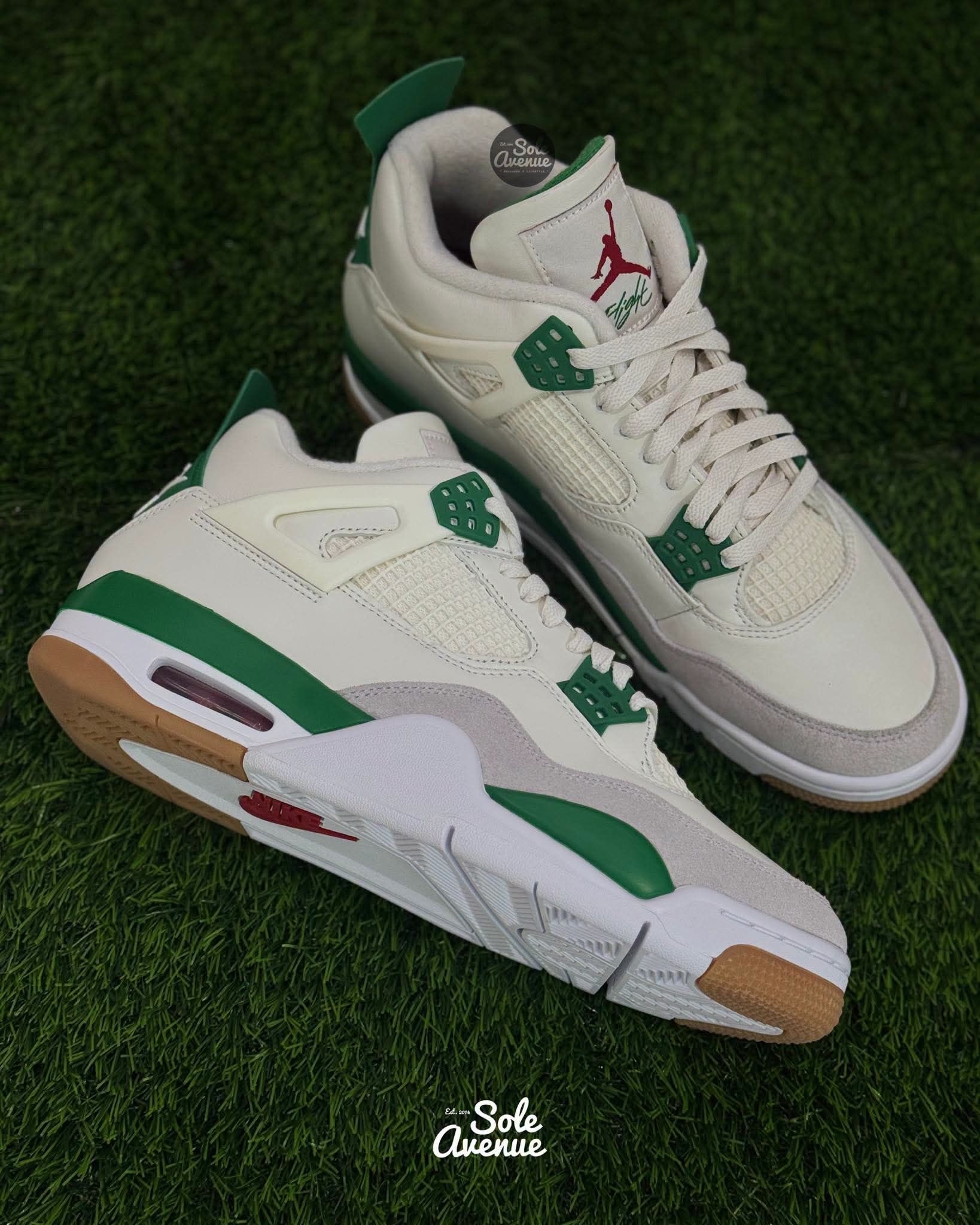 🟢清新复古｜AJ4米白绿生胶底完整细节解析