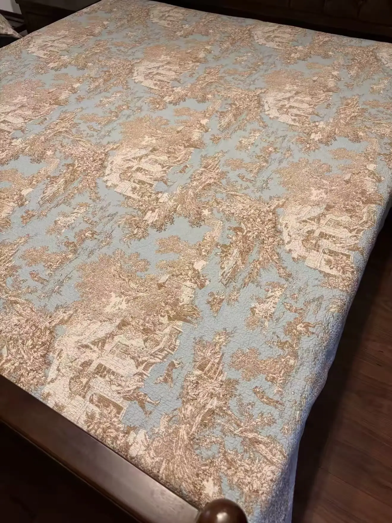 不跑棉不褶皱!这条绗缝床盖治好了我的强迫症