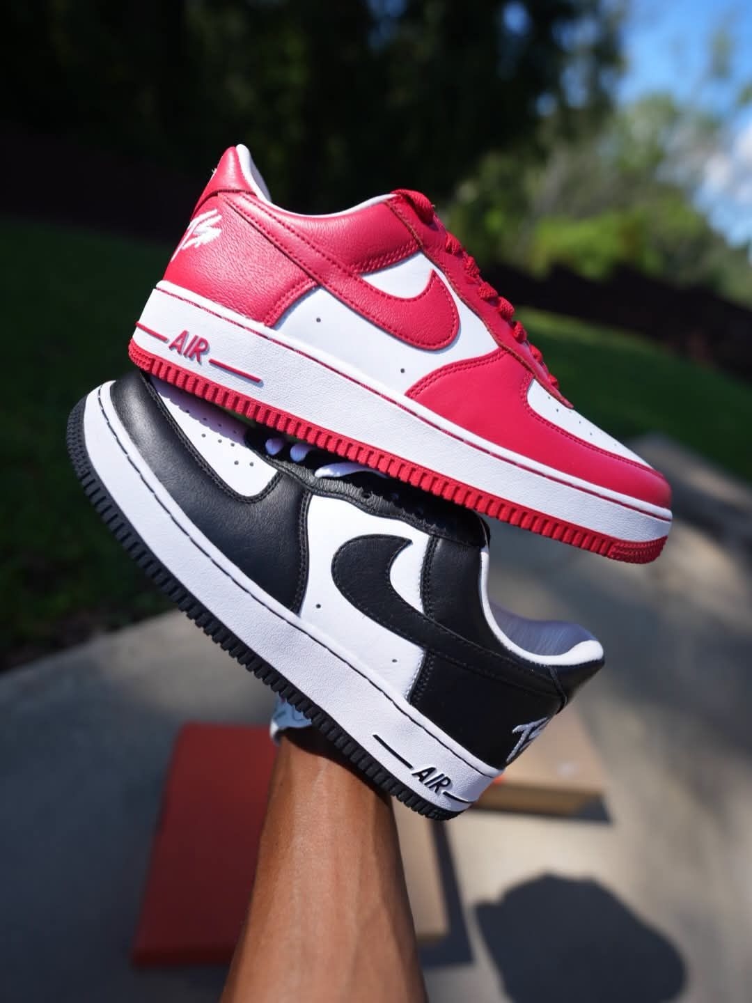 鸳鸯双煞❤️‍🖤Air Force 1 Stussy联名红白黑双色全方位解析