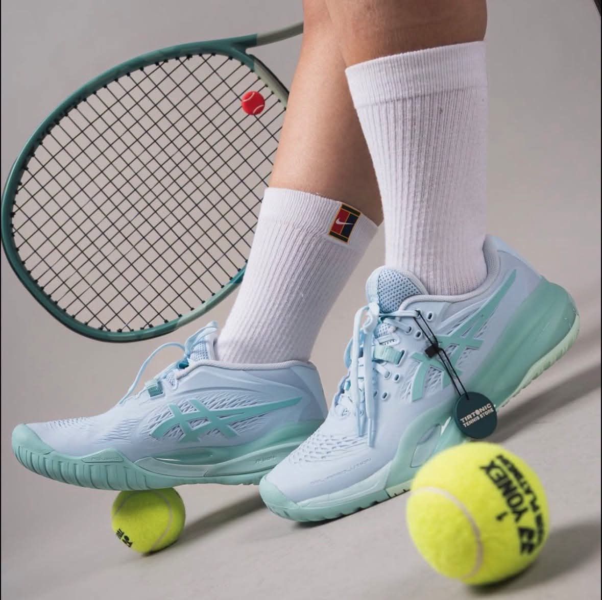 Asics Gel‑Resolution X 浅蓝绿洲绿全方位解析｜女子专业竞技网球鞋