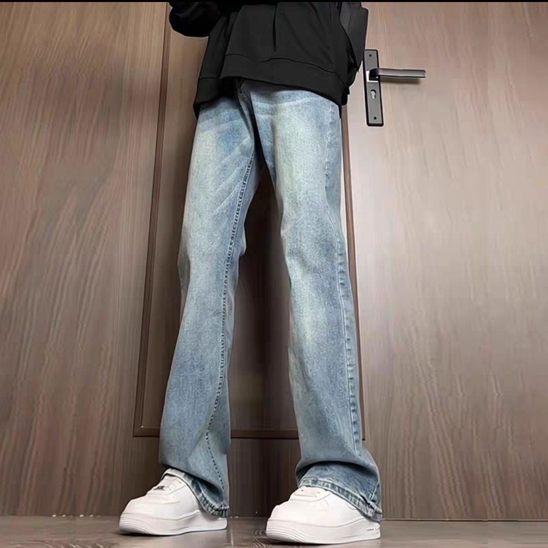 美式水洗蓝微喇牛仔裤｜NTBF加绒款